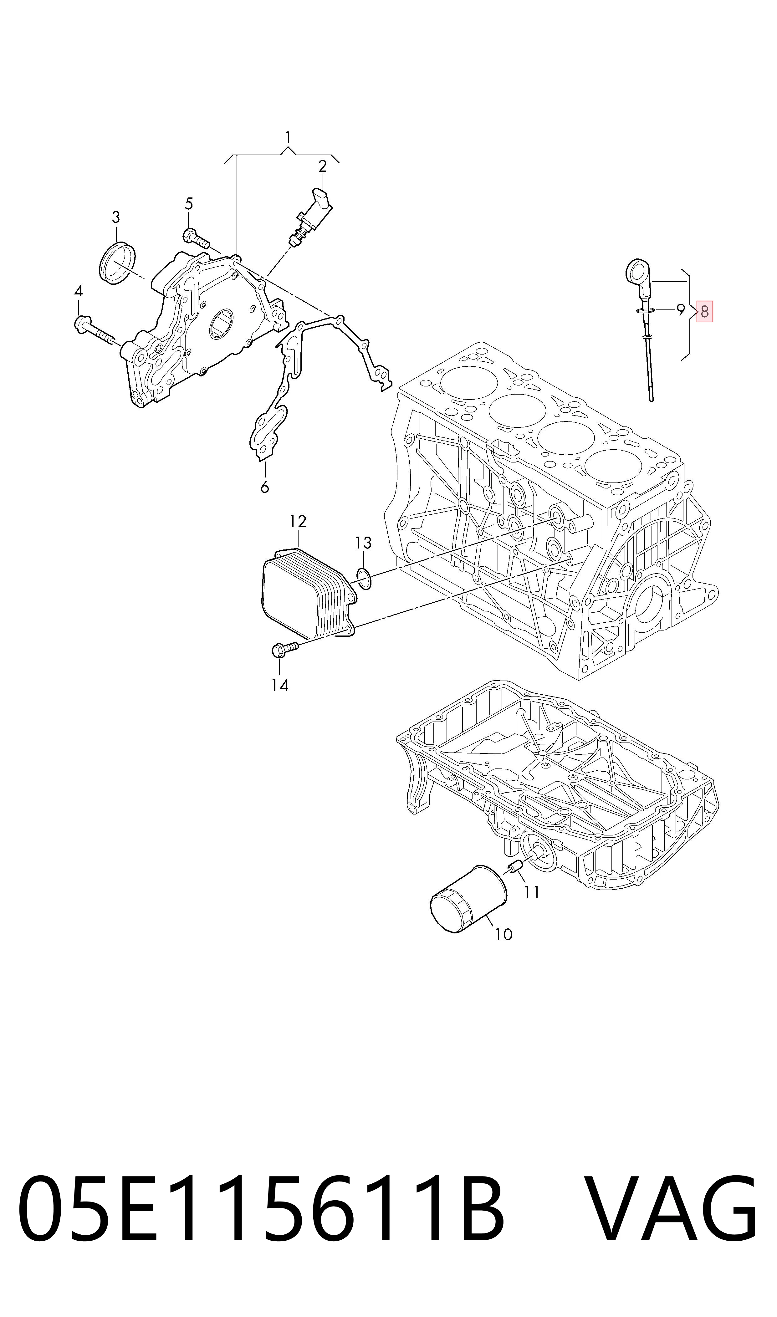 Купити Масляний щуп Volkswagen Golf VIII CD1, DA1