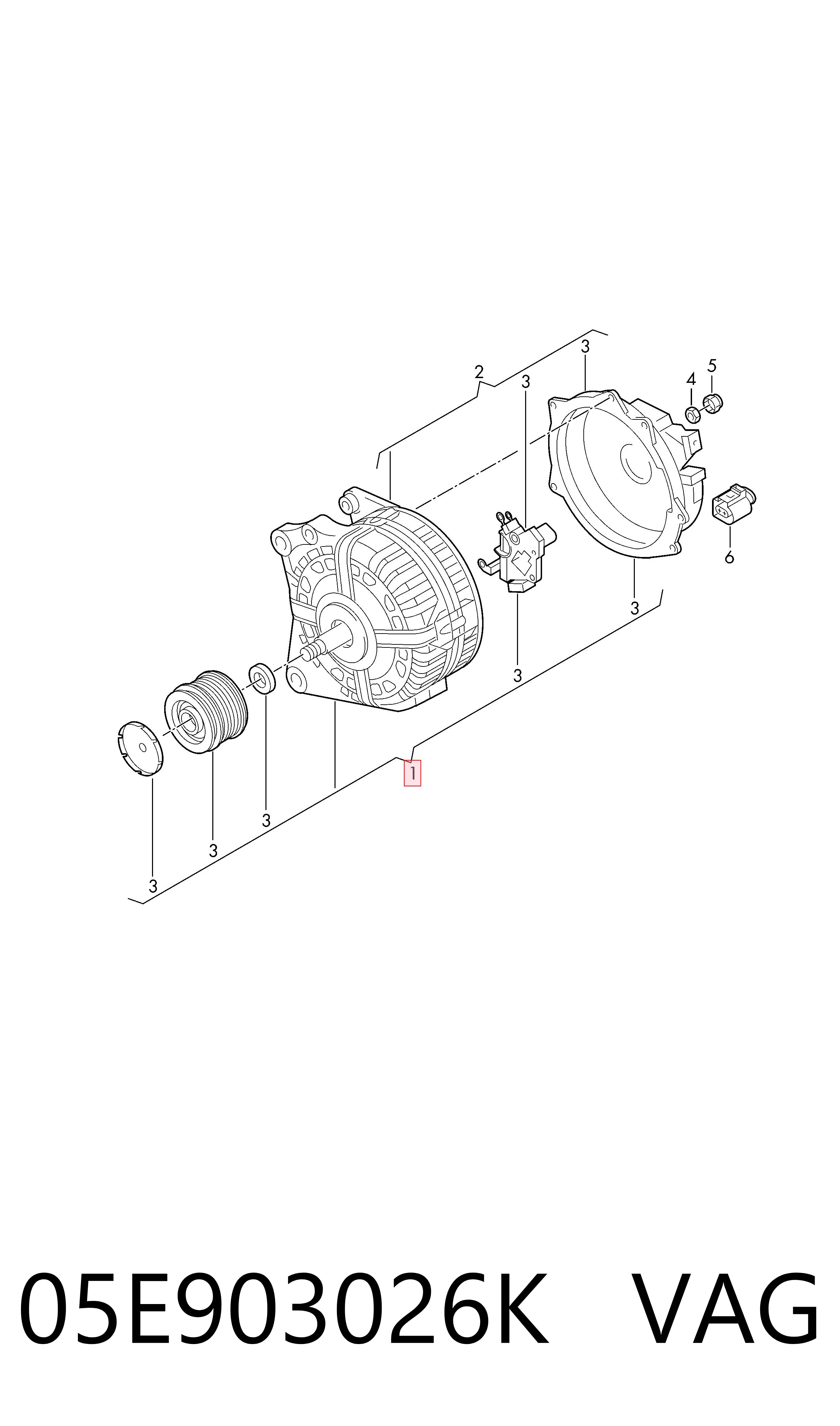 05E903026K VAG Авто генератор