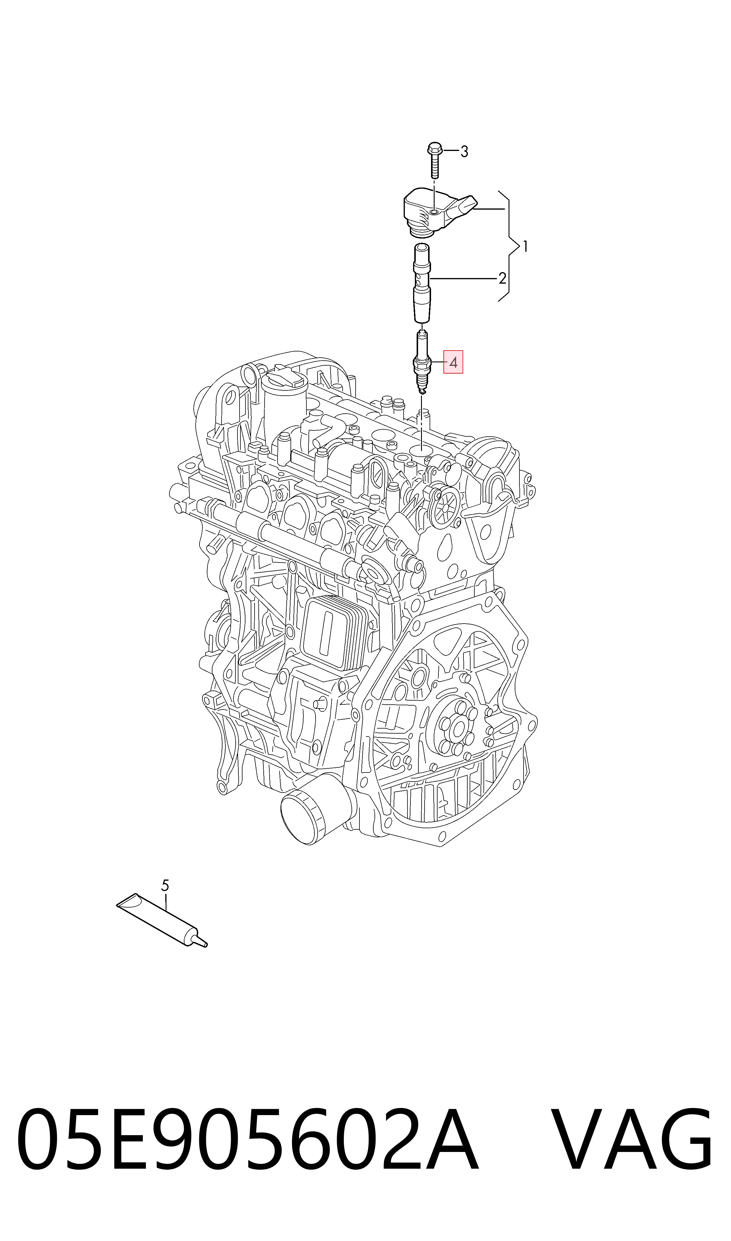 05E905602A VAG Свіча запалювання