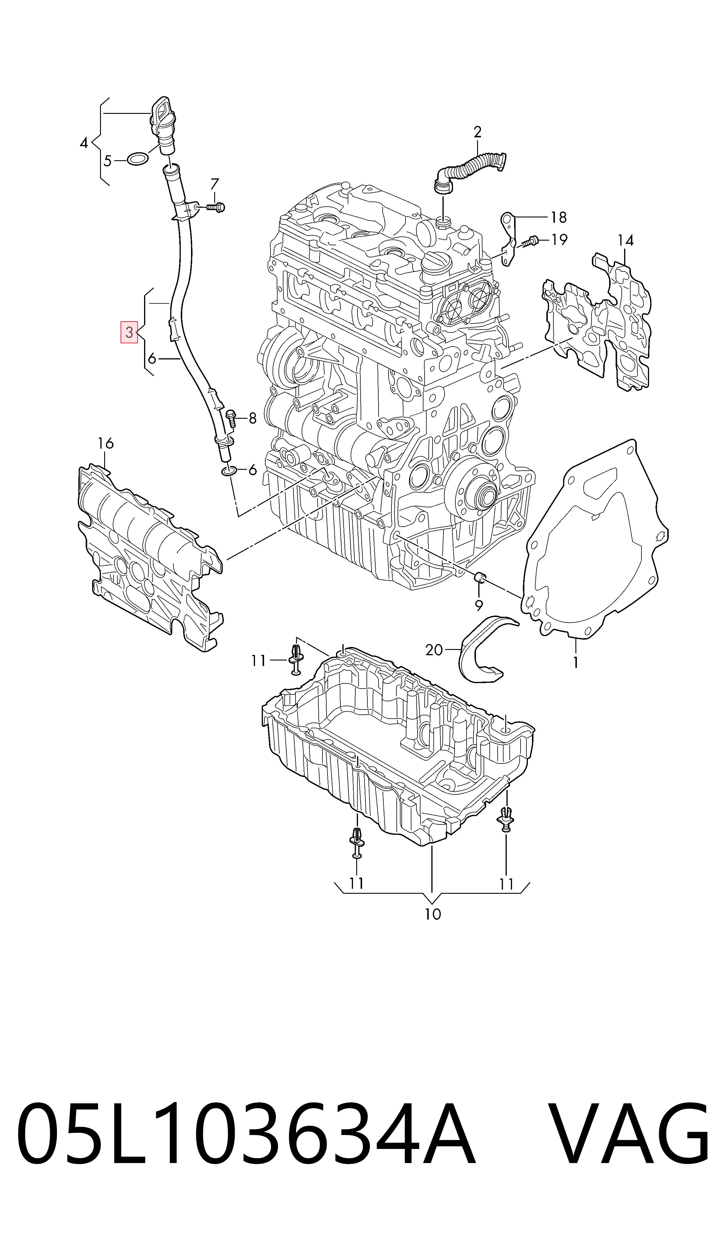 VAG 05L103634A ціна, від 61.12 USD