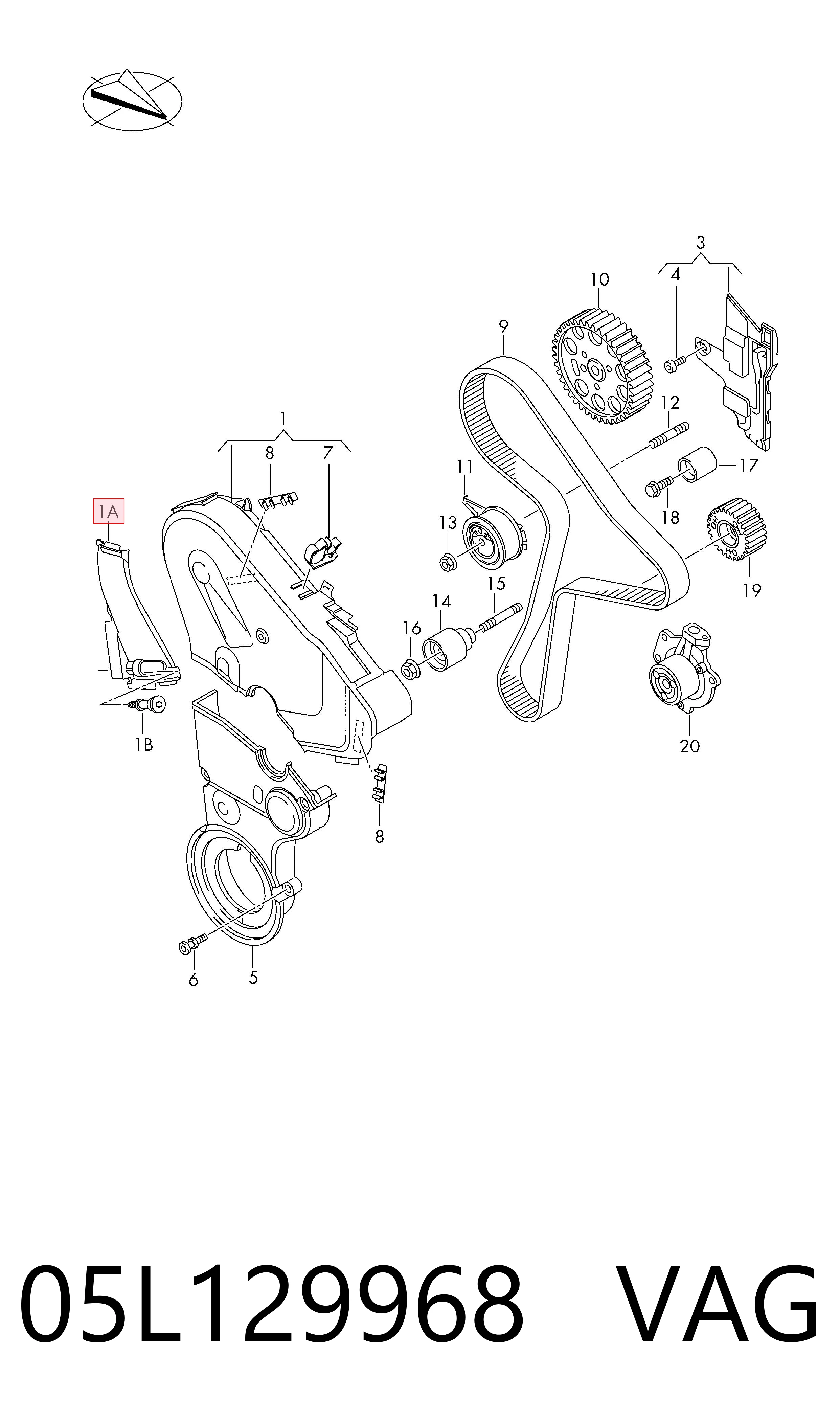 VAG 05L129968 ціна, від 11.40 USD