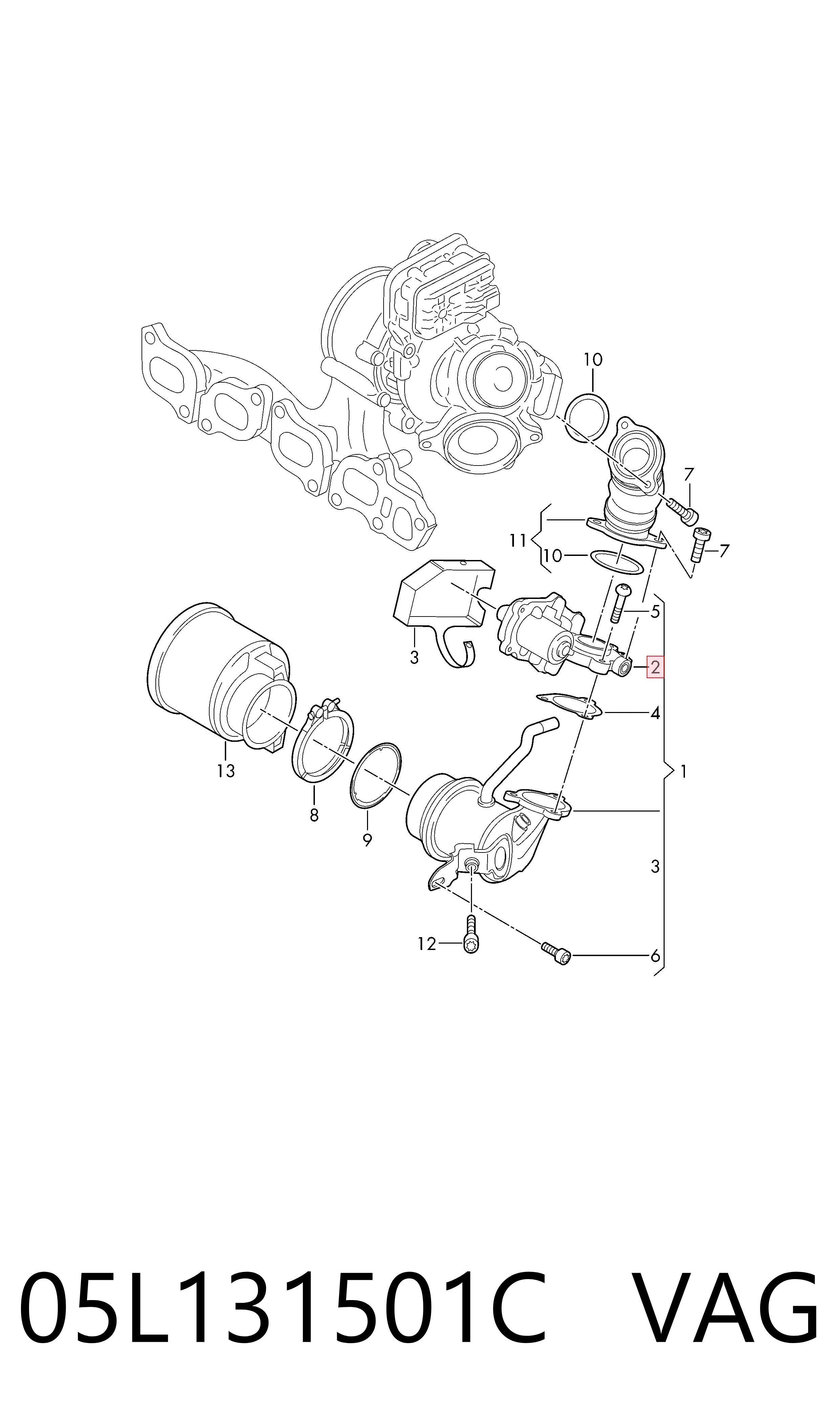05L131501C VAG Клапан рециркуляції відпрацьованих газів EGR
