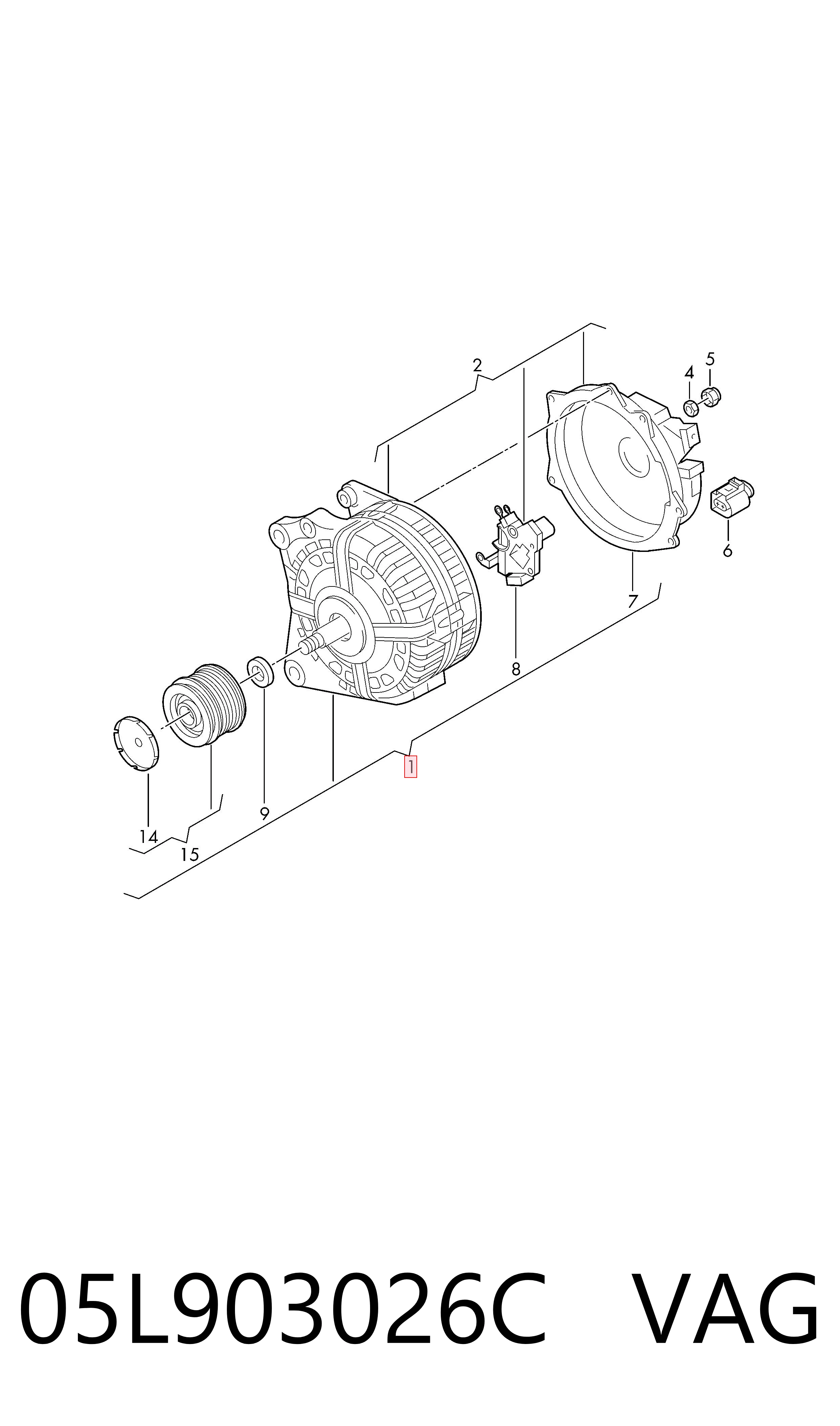 05L903026C VAG Авто генератор