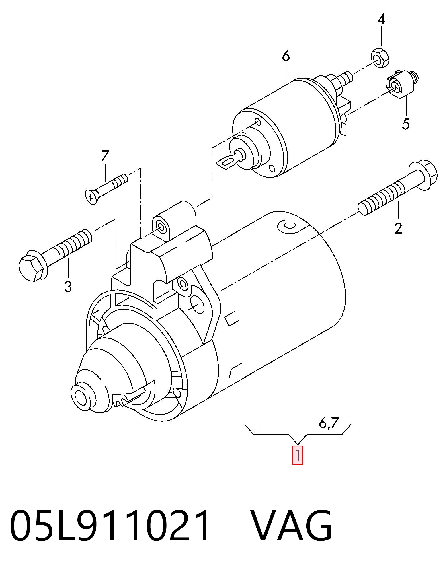 Стартер VAG 05L911021 ціна, від 178.40 USD