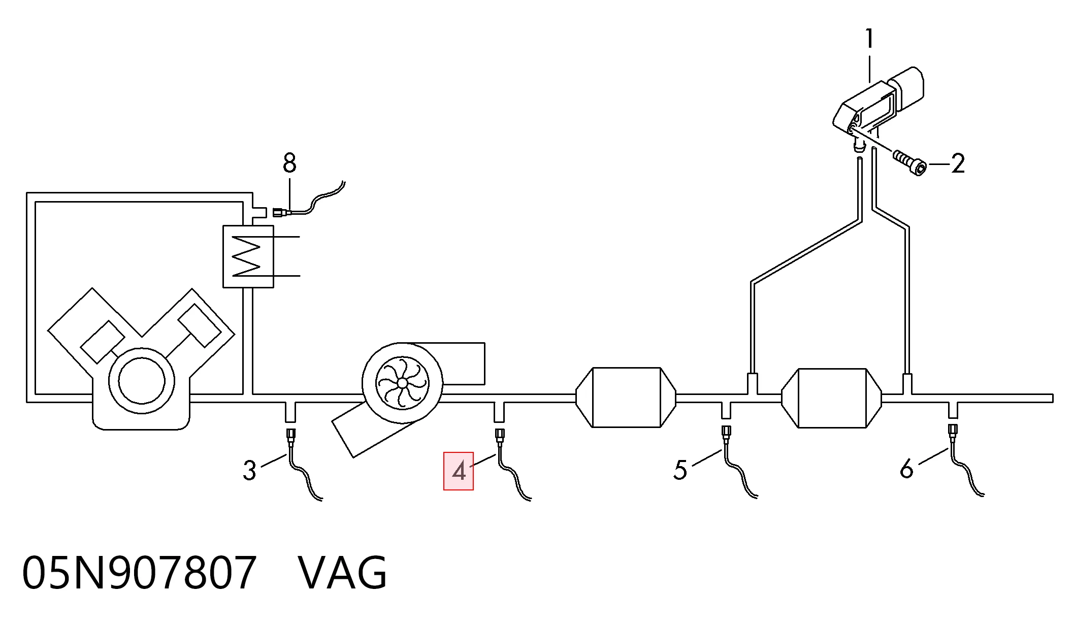 05N907807 VAG Датчик оксидів азоту NOX