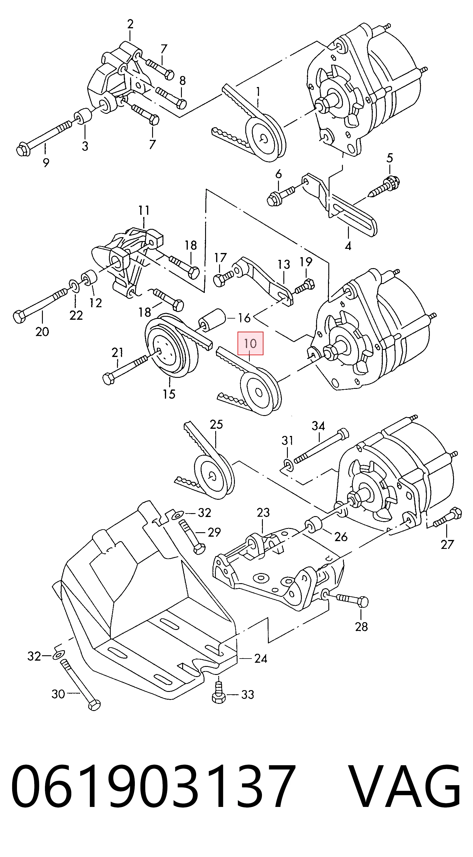 Ремінь генератора A0059977892 Mercedes