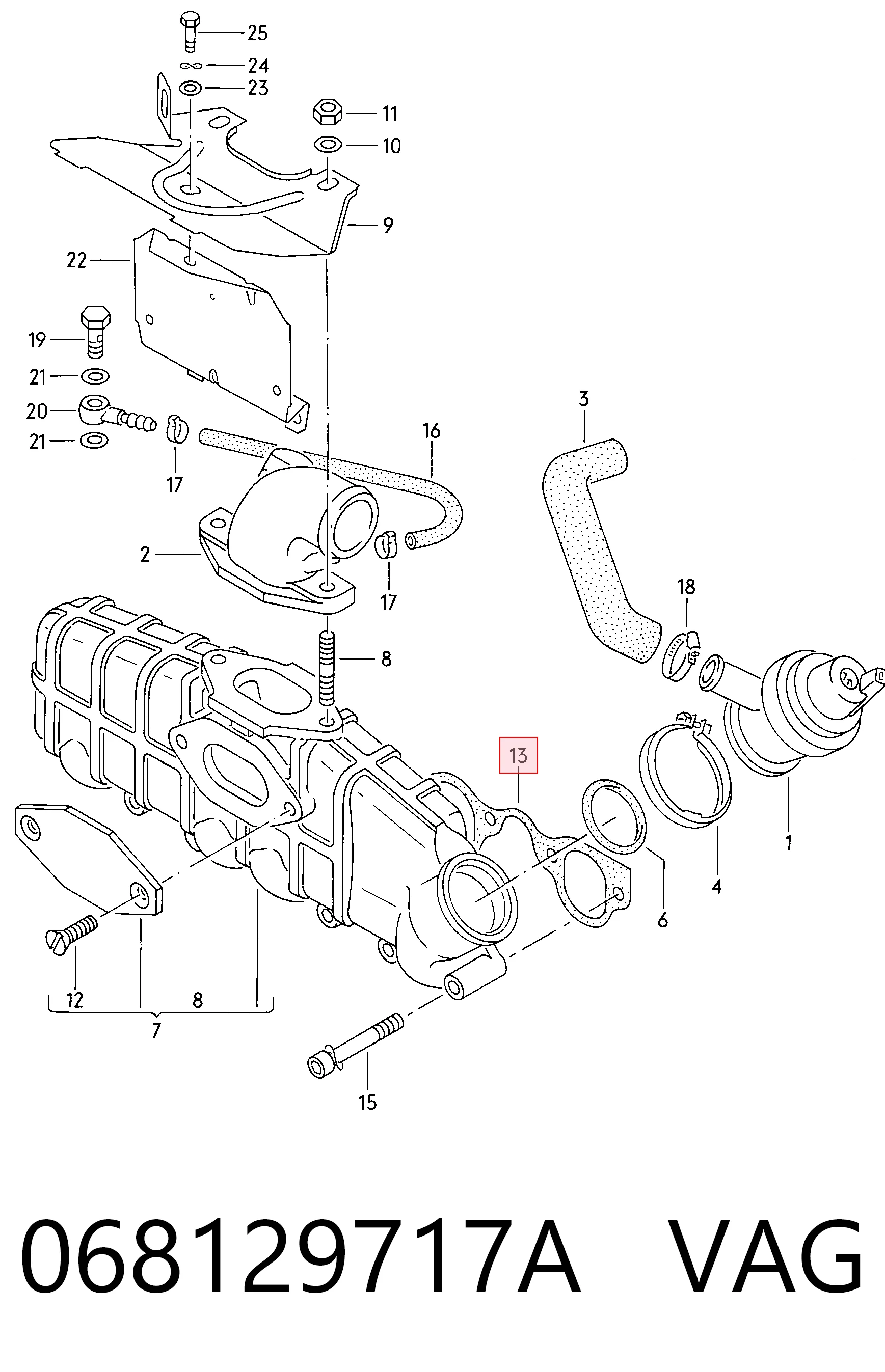 Прокладка впускного колектора на Audi 90 B3 89, 89Q, 8A