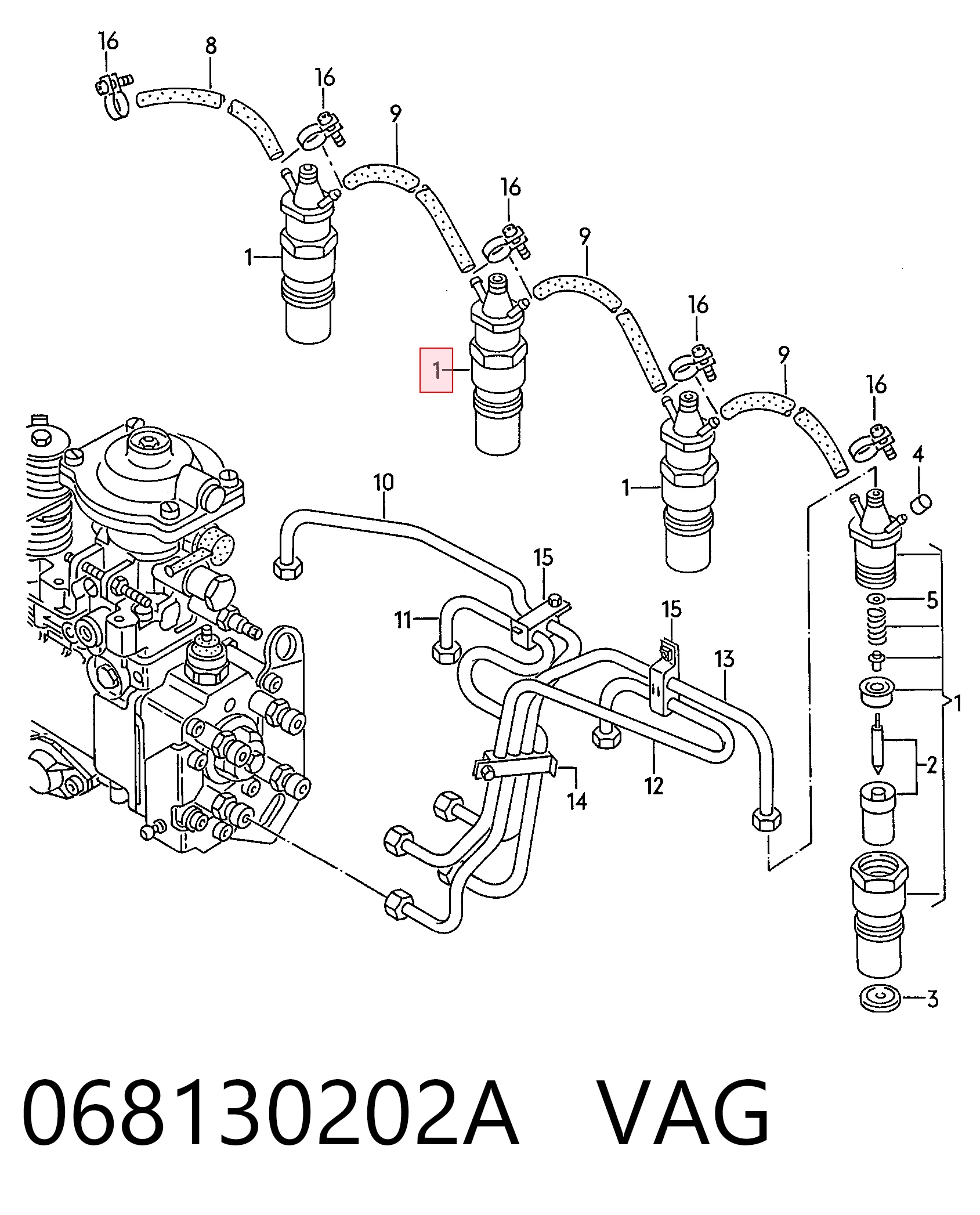 Купити 986430080 Bosch Форсунка дизельна в зборі, розпилювач + тримач