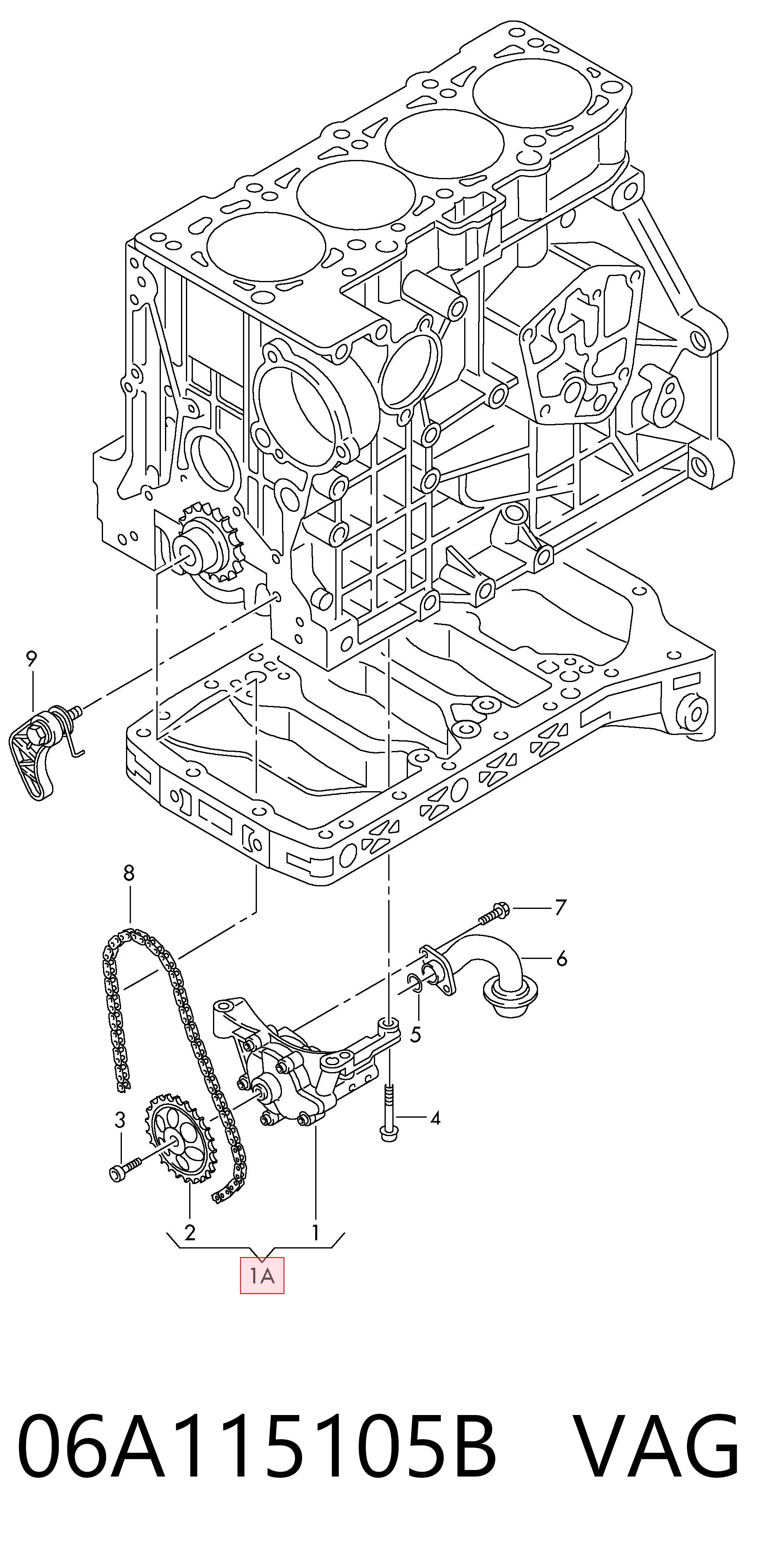 06A115105B VAG Масляний насос двигуна