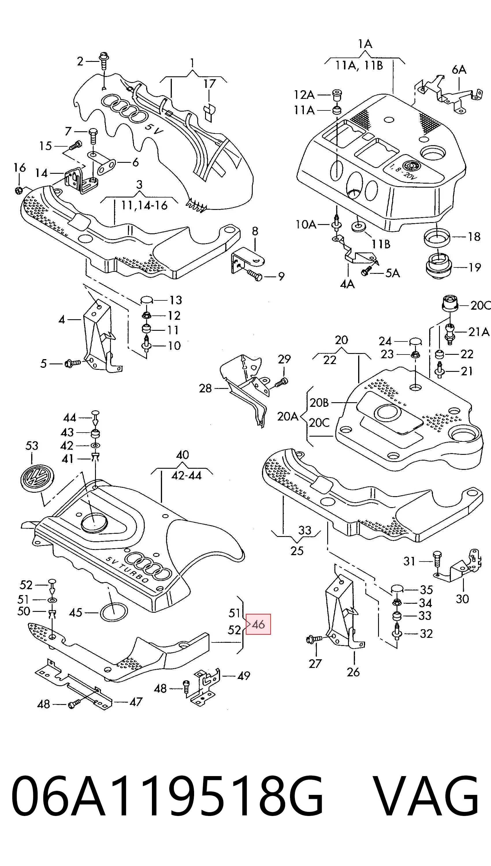 06A119518G VAG Екран двигуна