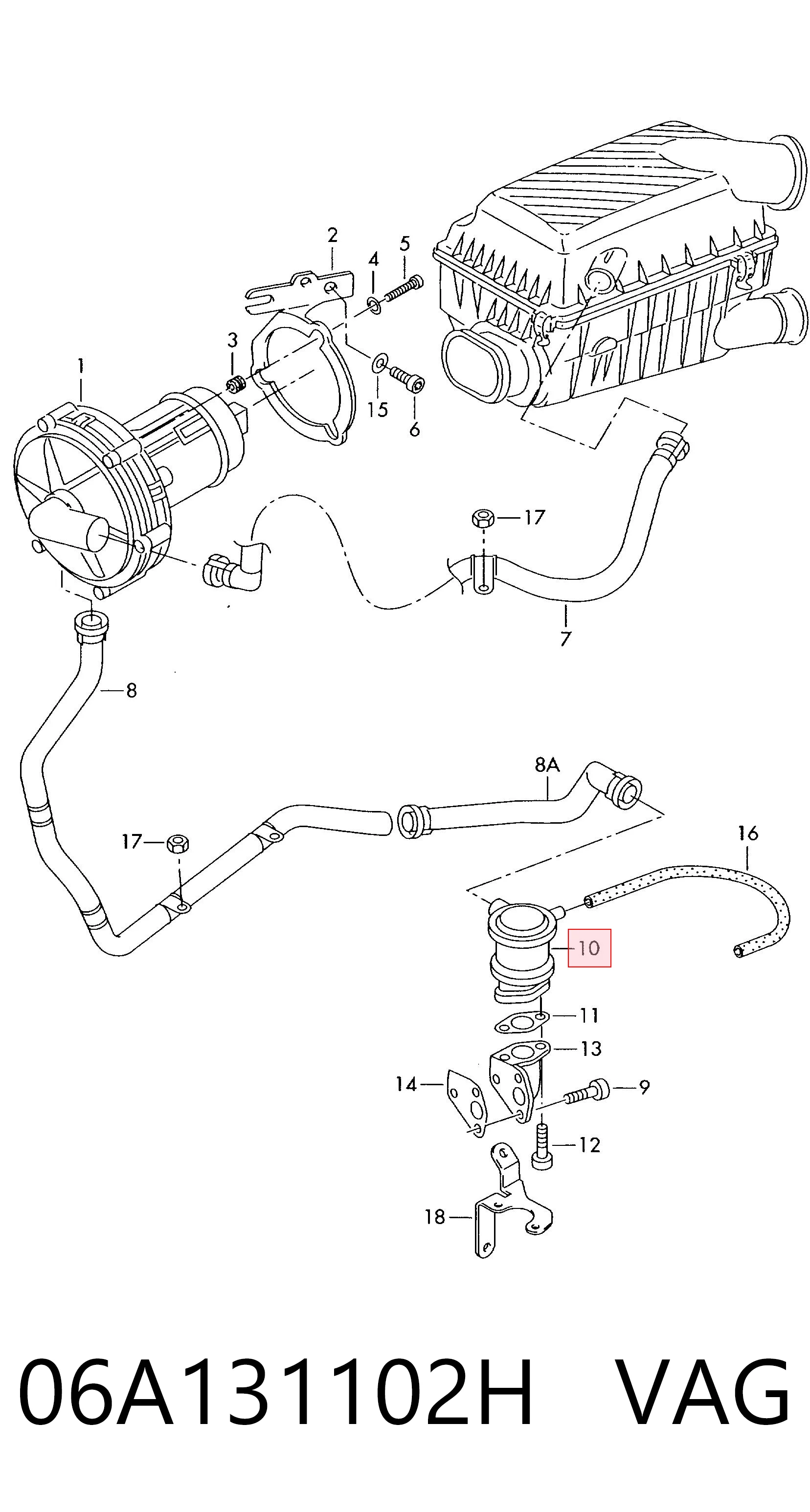06A131102H VAG Клапан продувки каталізатора