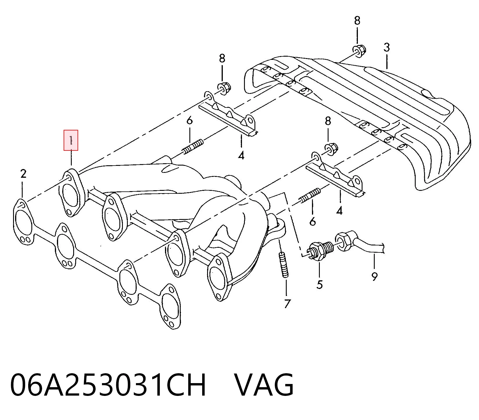 Купити Випускний колектор Seat Altea XL 5P5, 5P8