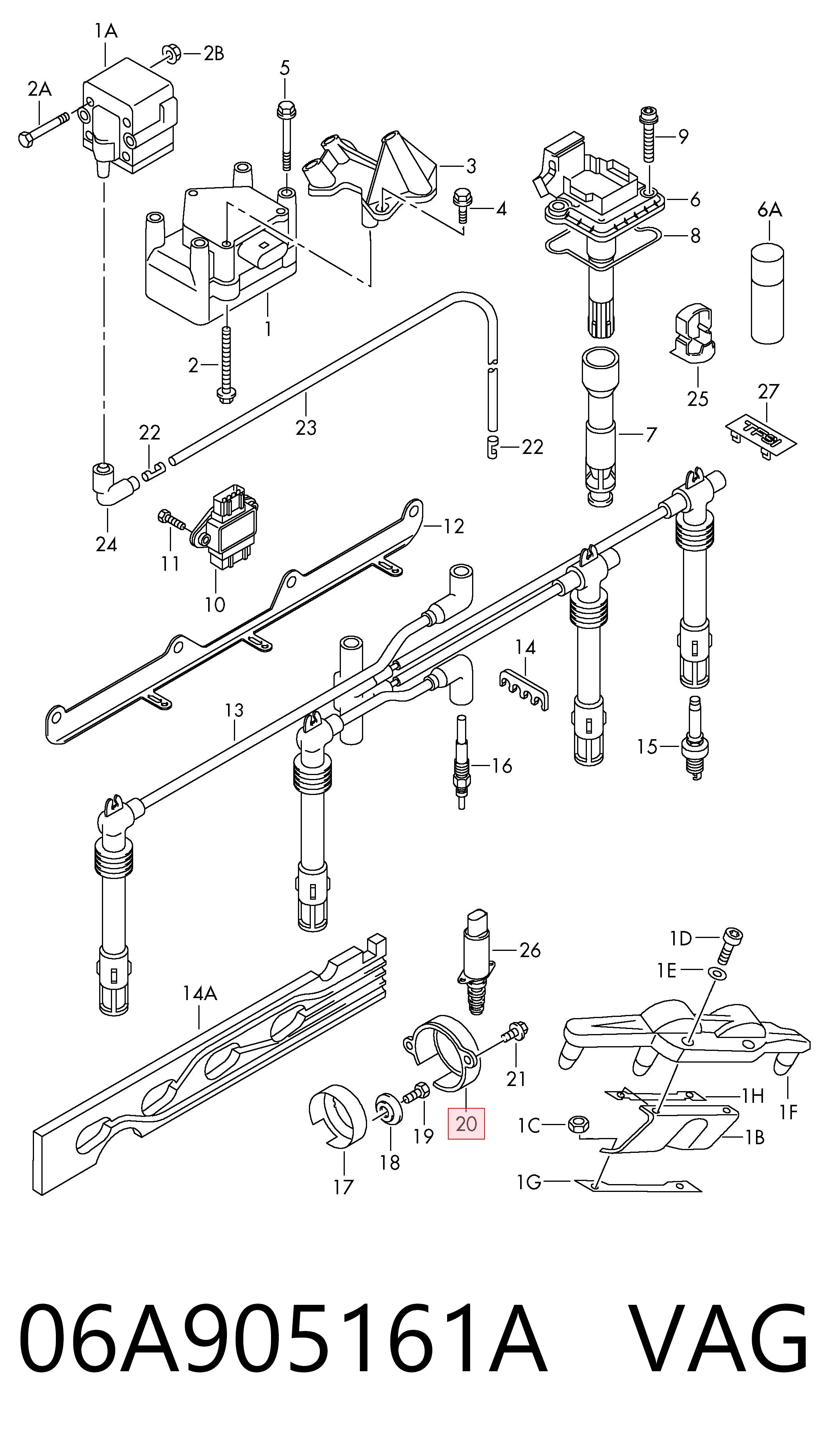 Датчик фаз VAG 06A905161A ціна, від 16.14 USD