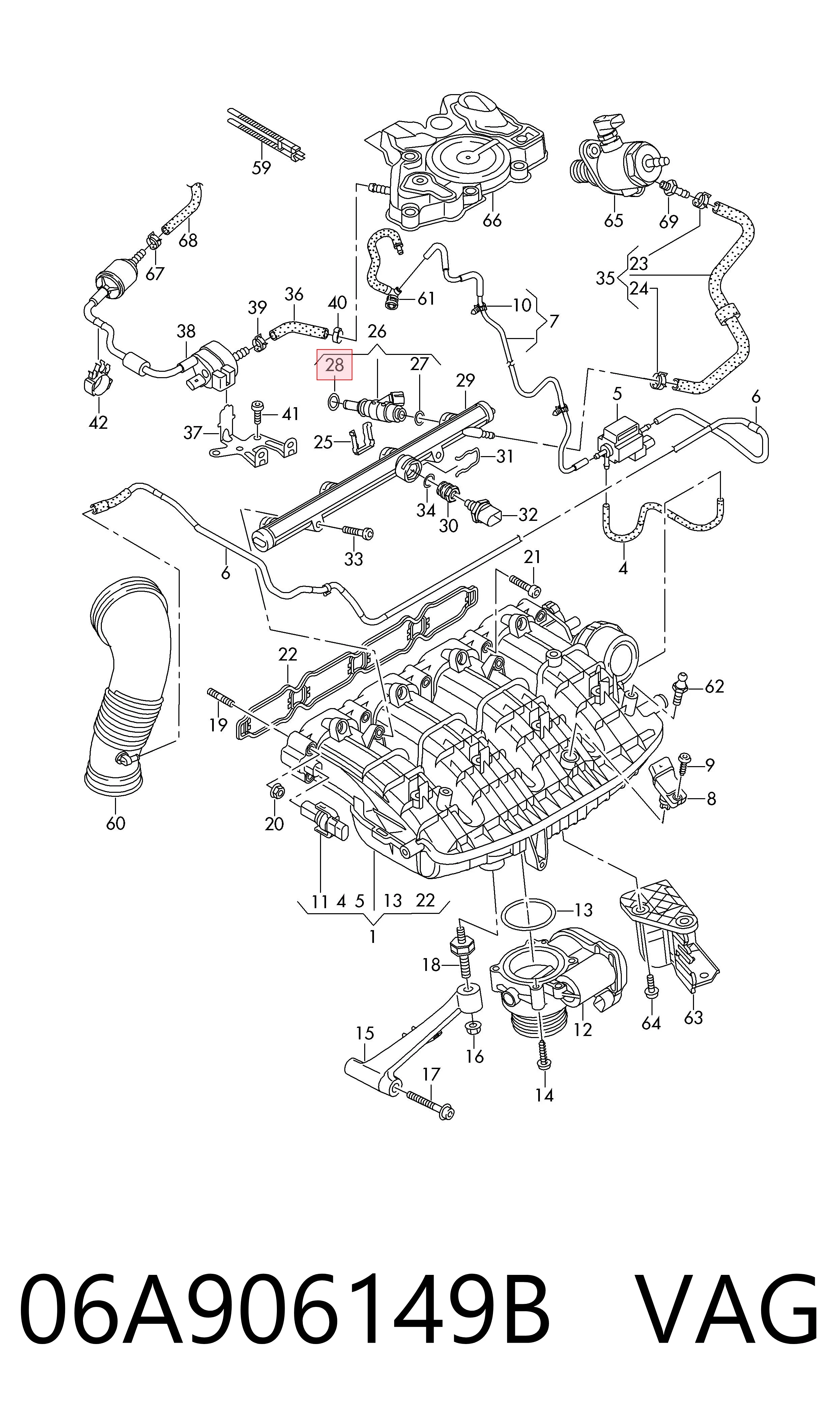 Ущільнююче кільце форсунок інжектора VAG 06A906149B ціна, від 3.05 USD