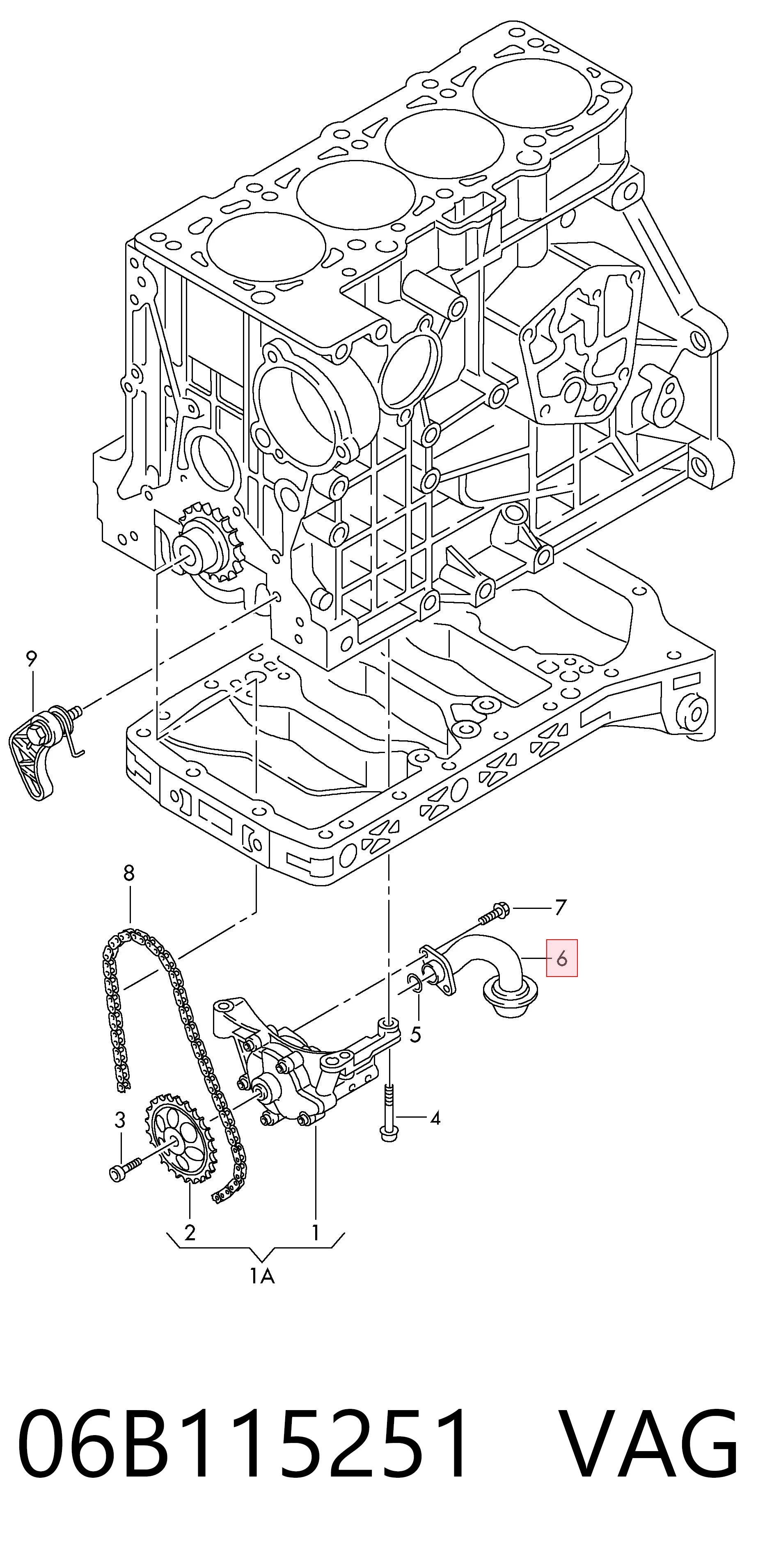 06B115251 VAG Маслоуловлювач