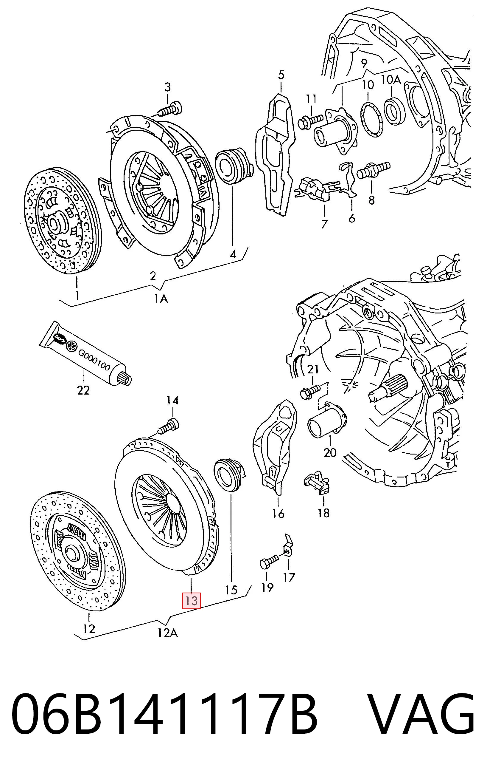  Корзина зчеплення Audi A4 