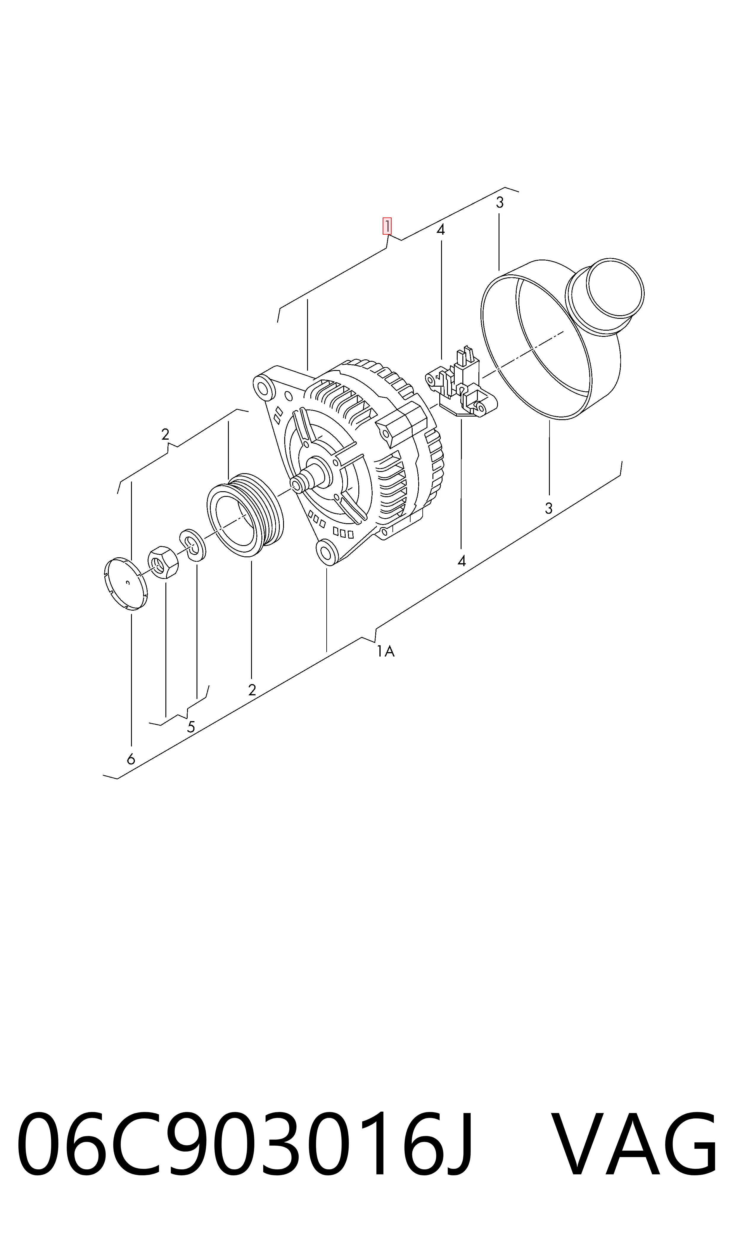 06C903016J VAG Авто генератор