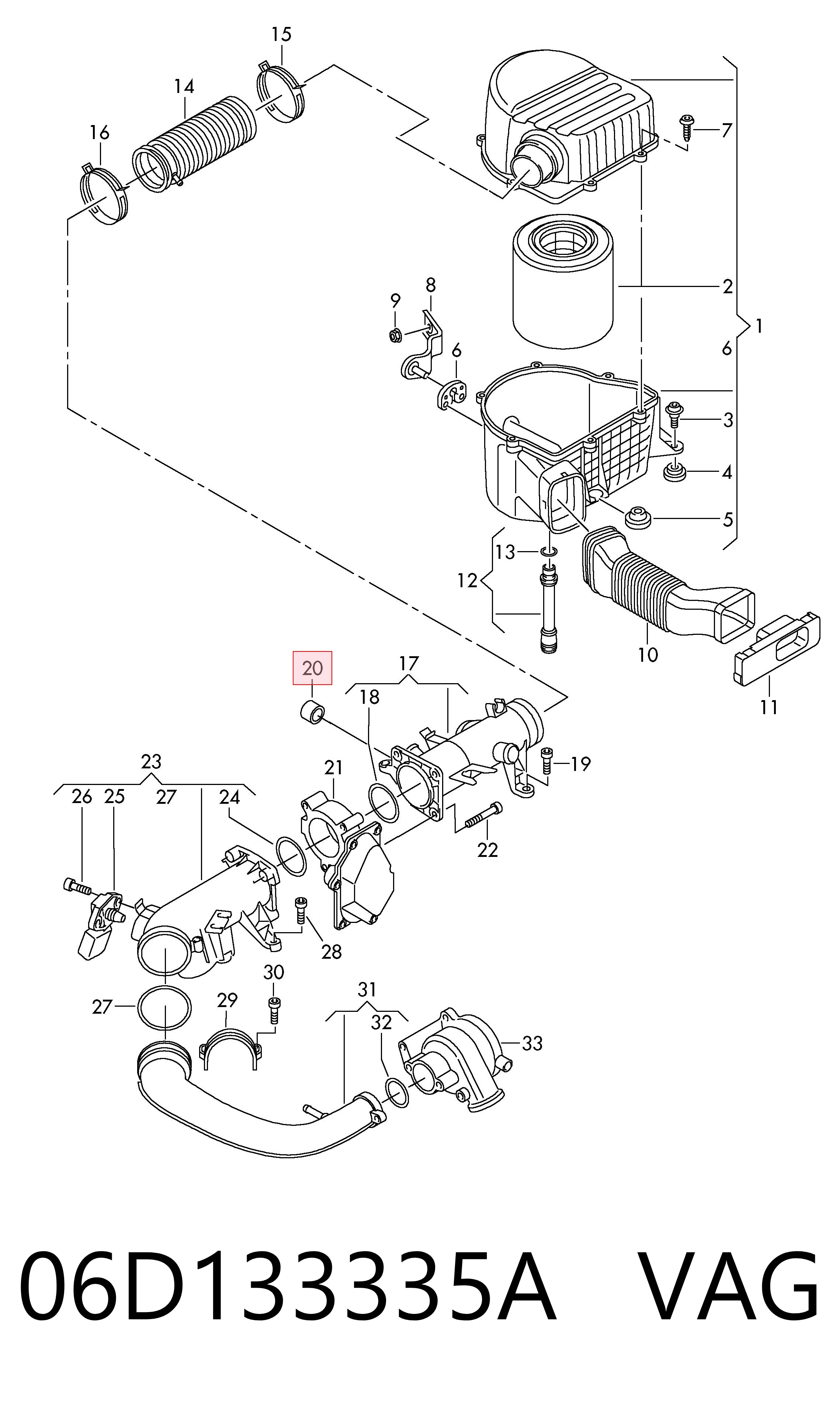  VAG 06D133335A ціна, від 2.93 USD