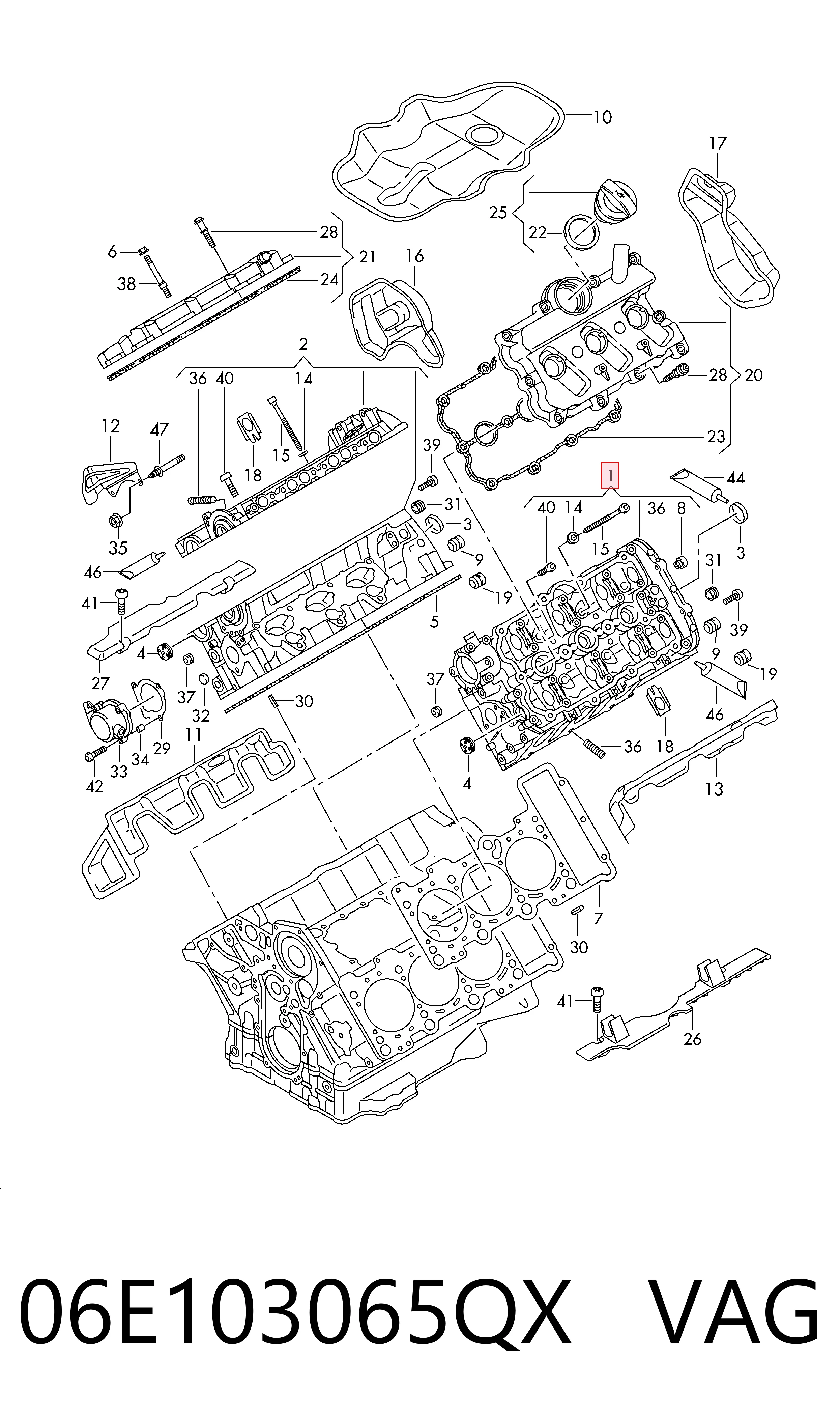 Головка циліндрів на Volkswagen Touareg II 7P5, 7P6