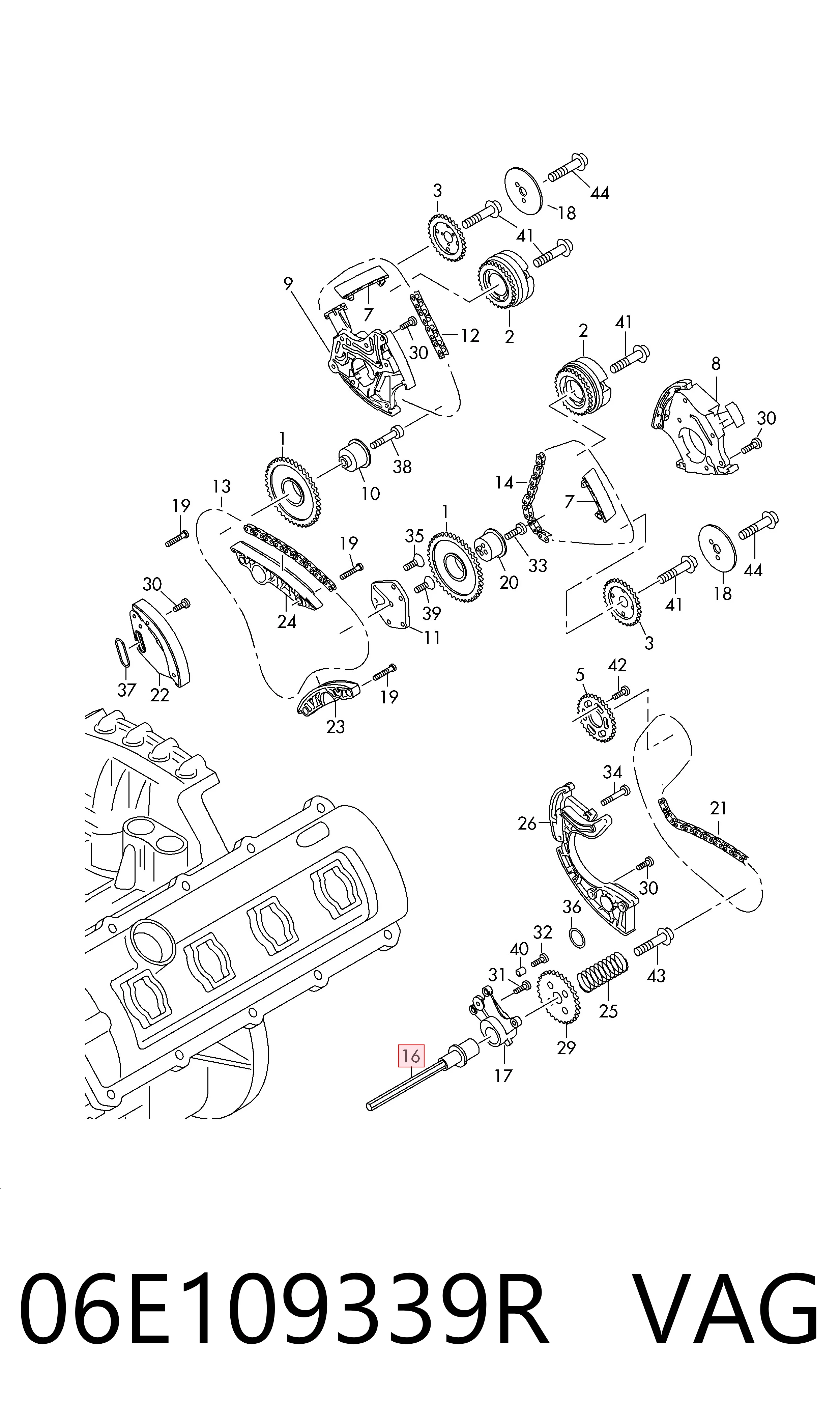  VAG 06E109339R ціна, від 26.81 USD