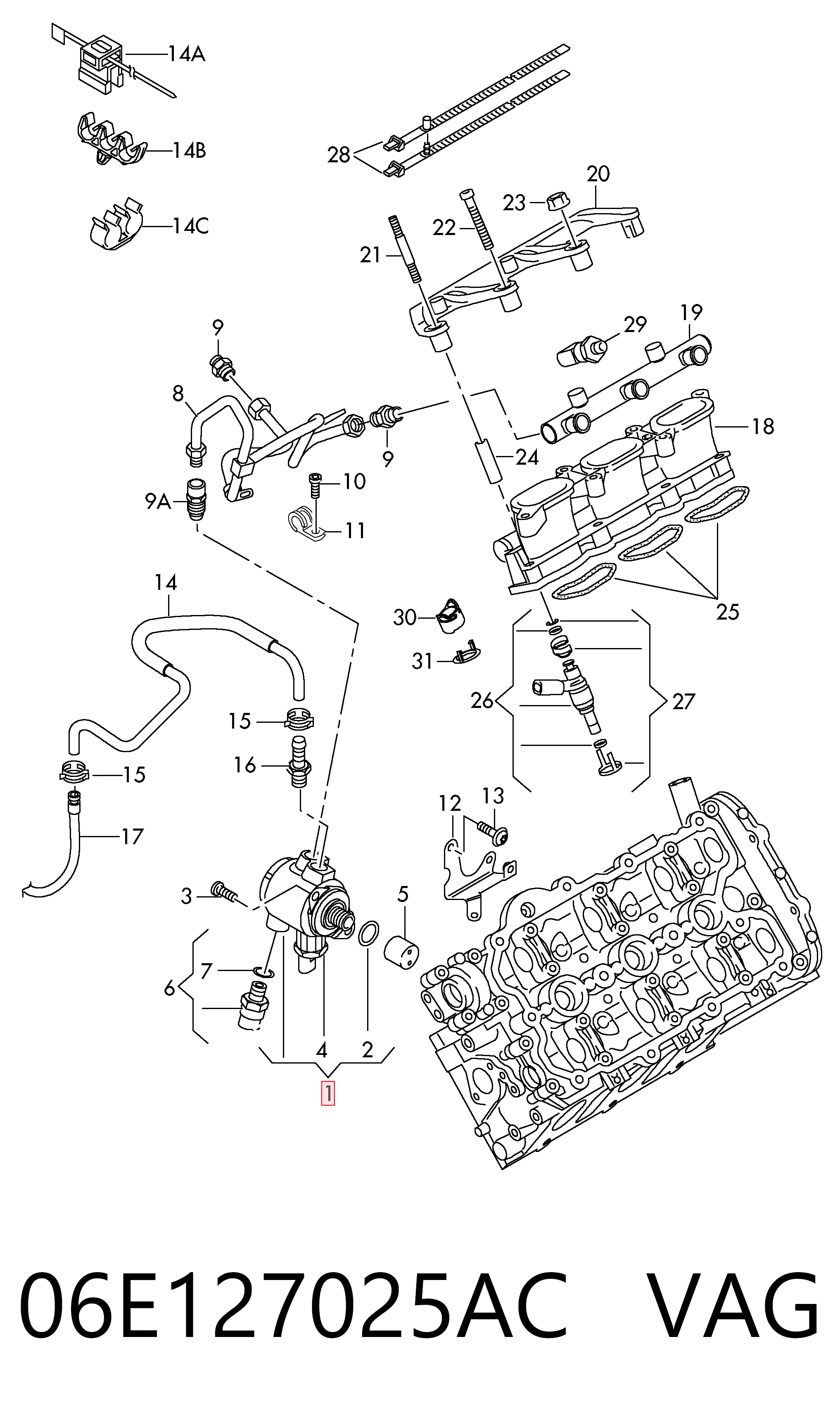 Купити Паливний насос високого тиску Audi A6 C7 4G2, 4GC