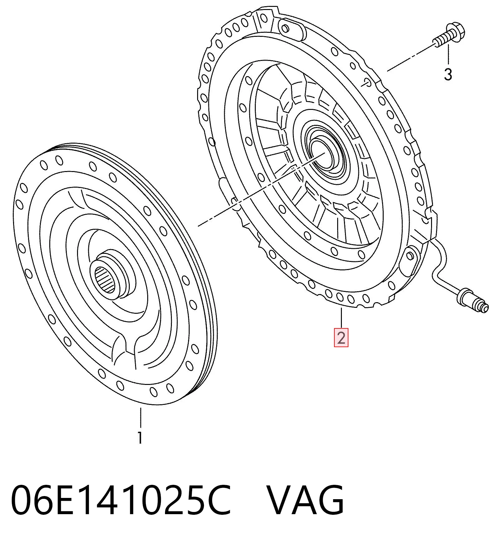 06E141025C VAG Натискний диск зчеплення