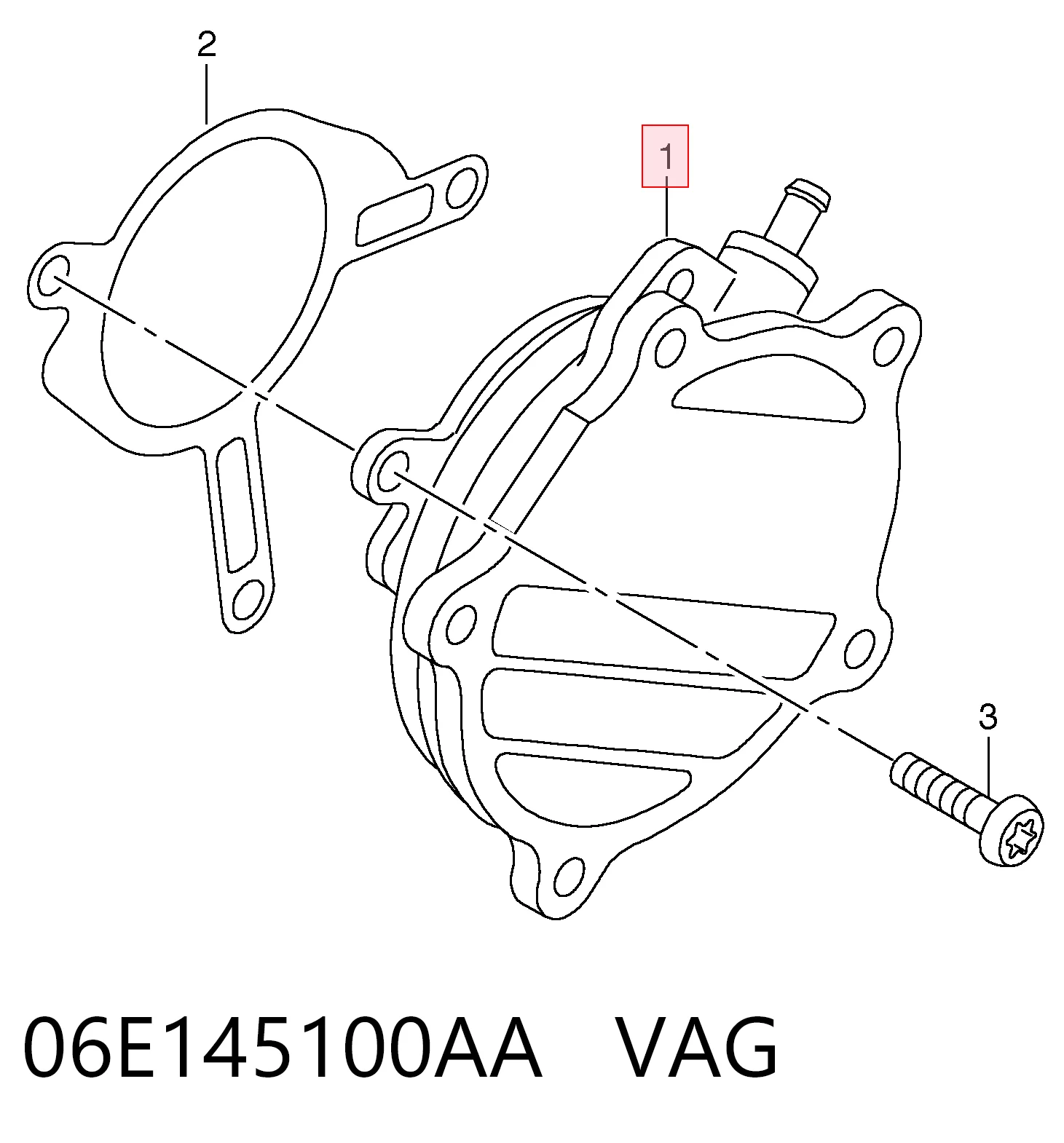 Насос вакуумний VAG 06E145100AA ціна, від 25.40 USD