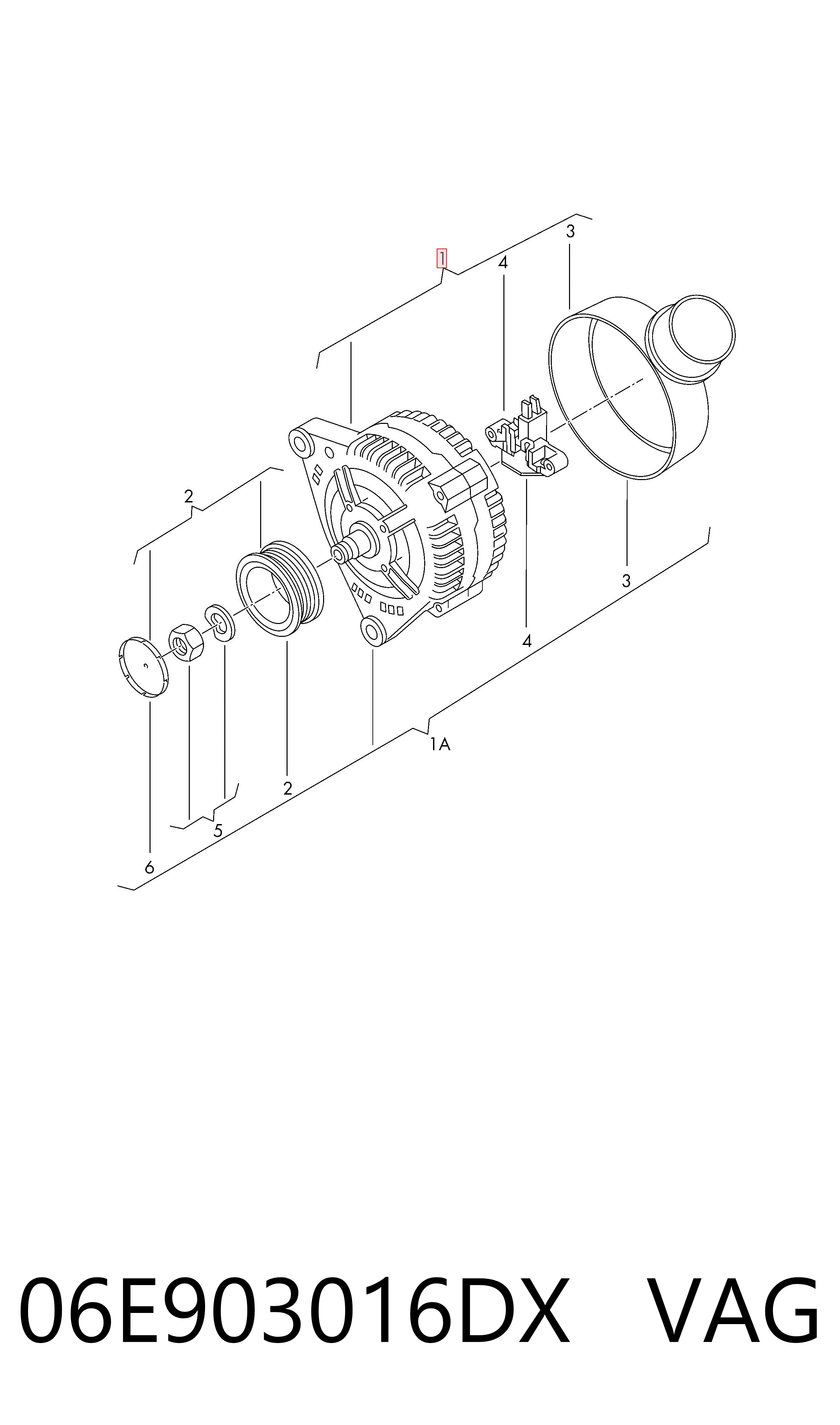06E903016DX VAG Авто генератор