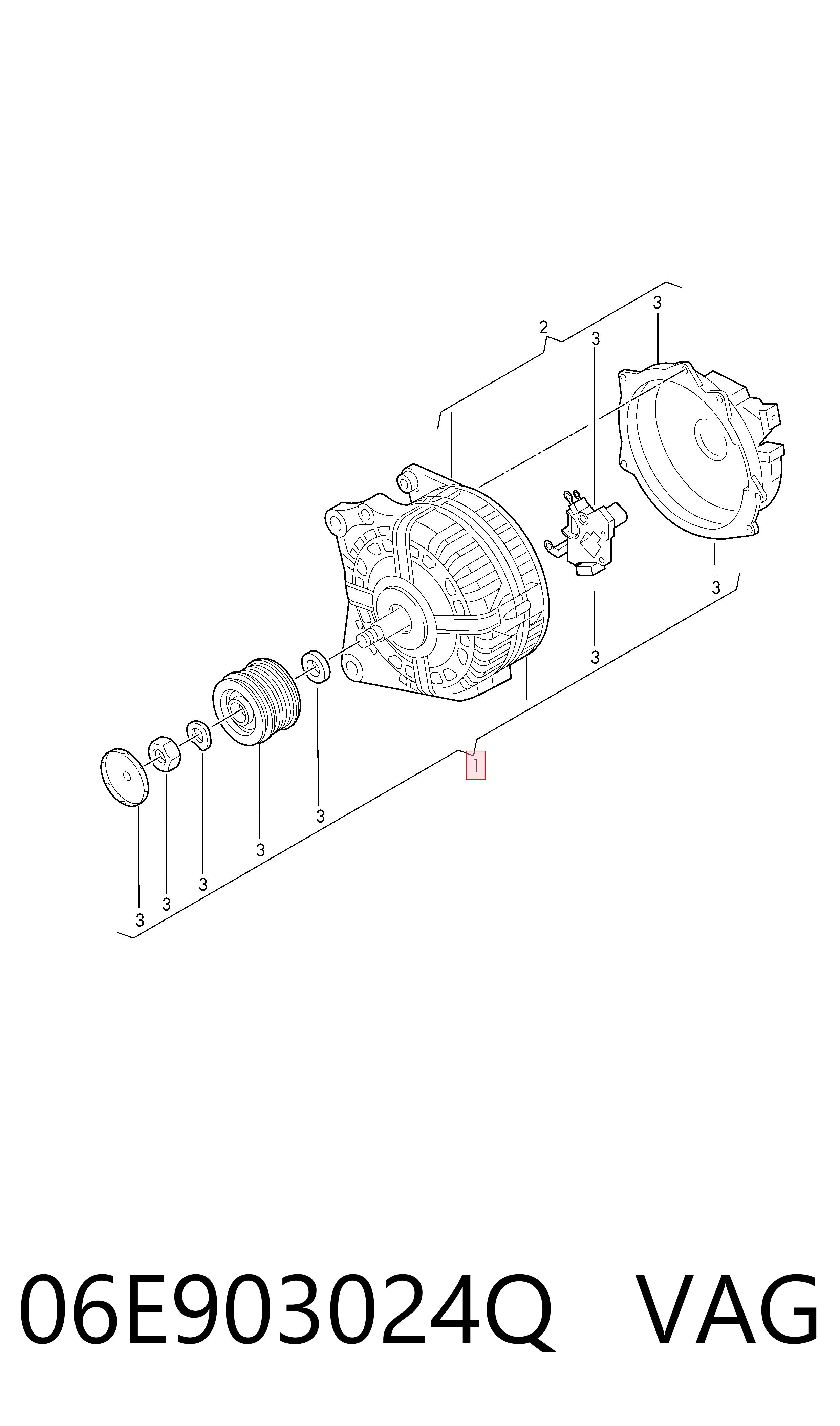 06E903024Q VAG Авто генератор