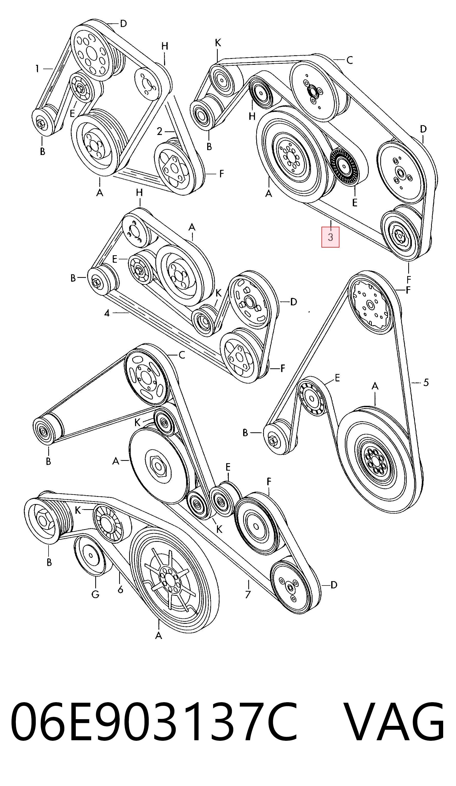 Купити A0089971992 Mercedes Ремінь генератора