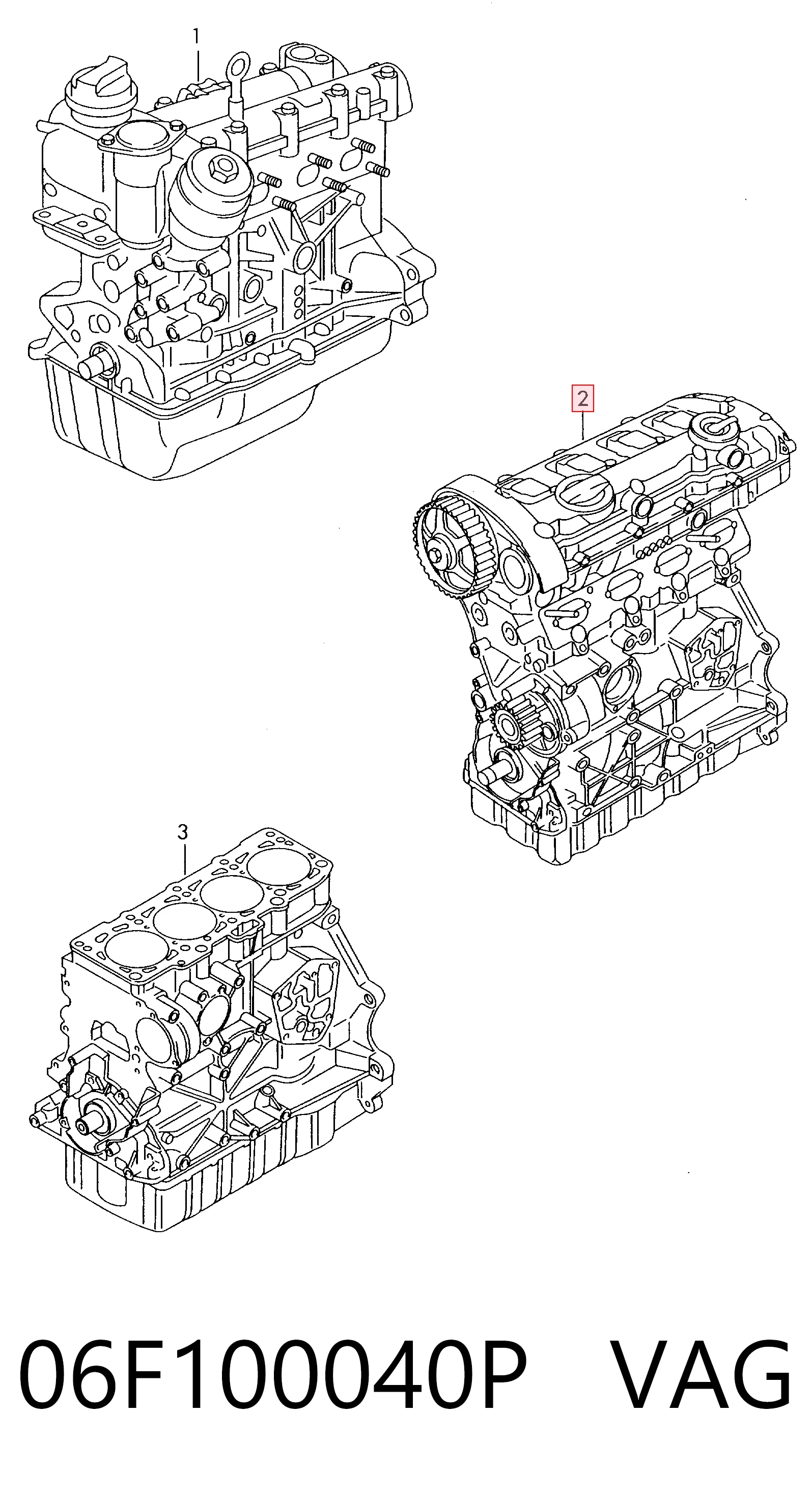 06F100040P VAG Мотор в зборі