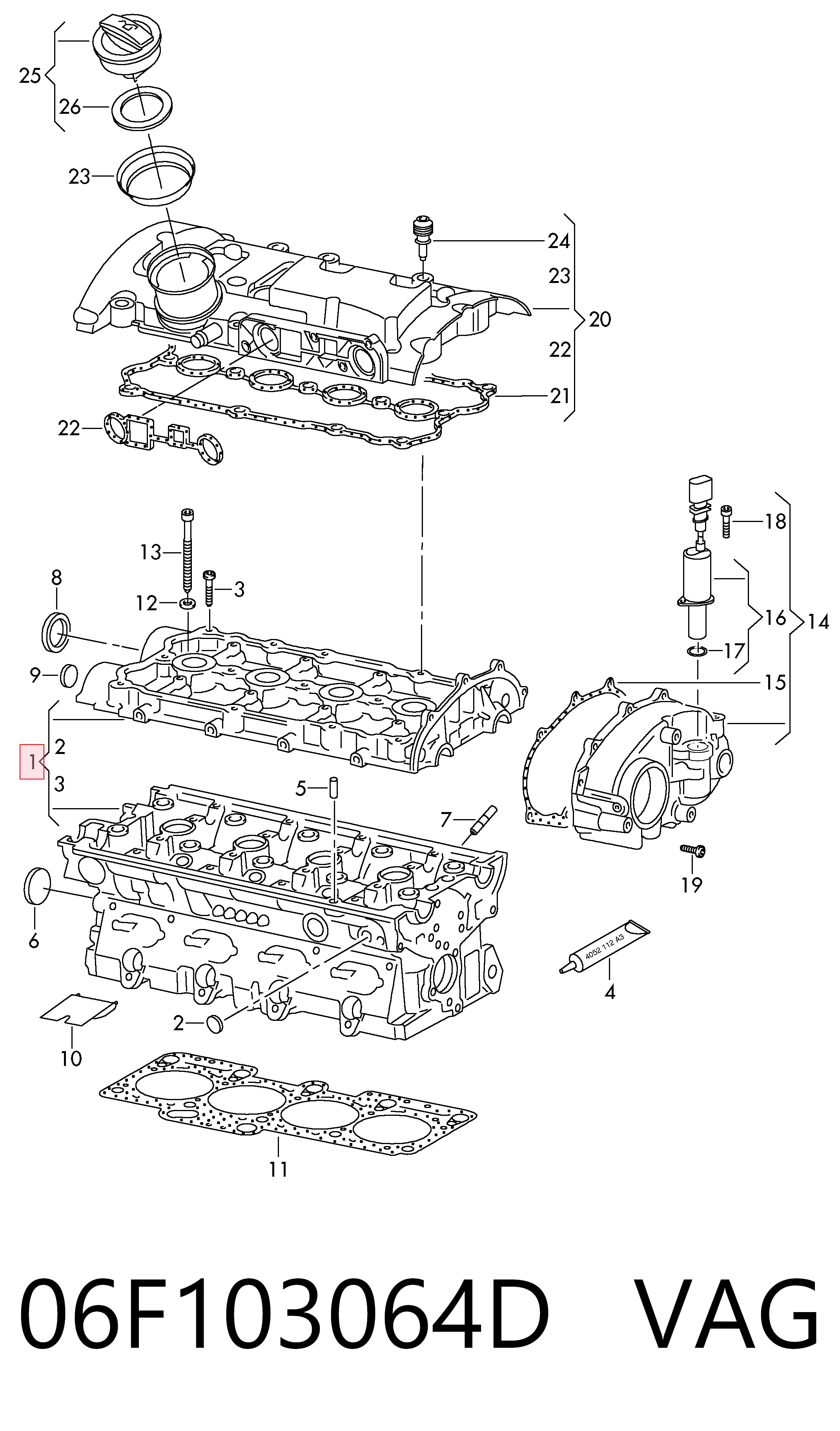06F103064D VAG Головка циліндрів