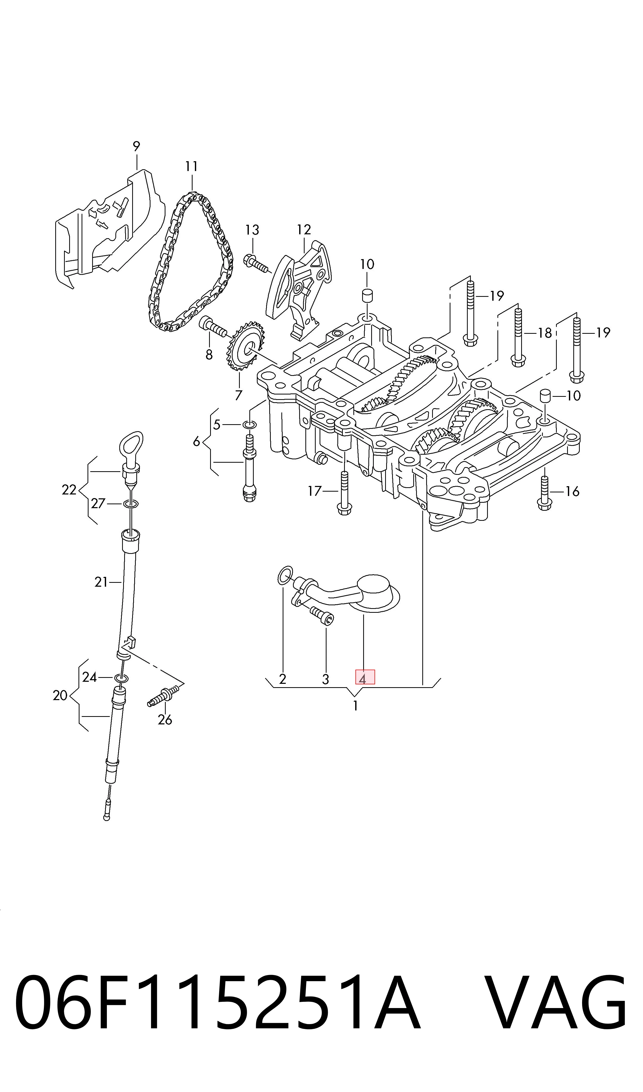 06F115251A VAG Масляний насос двигуна
