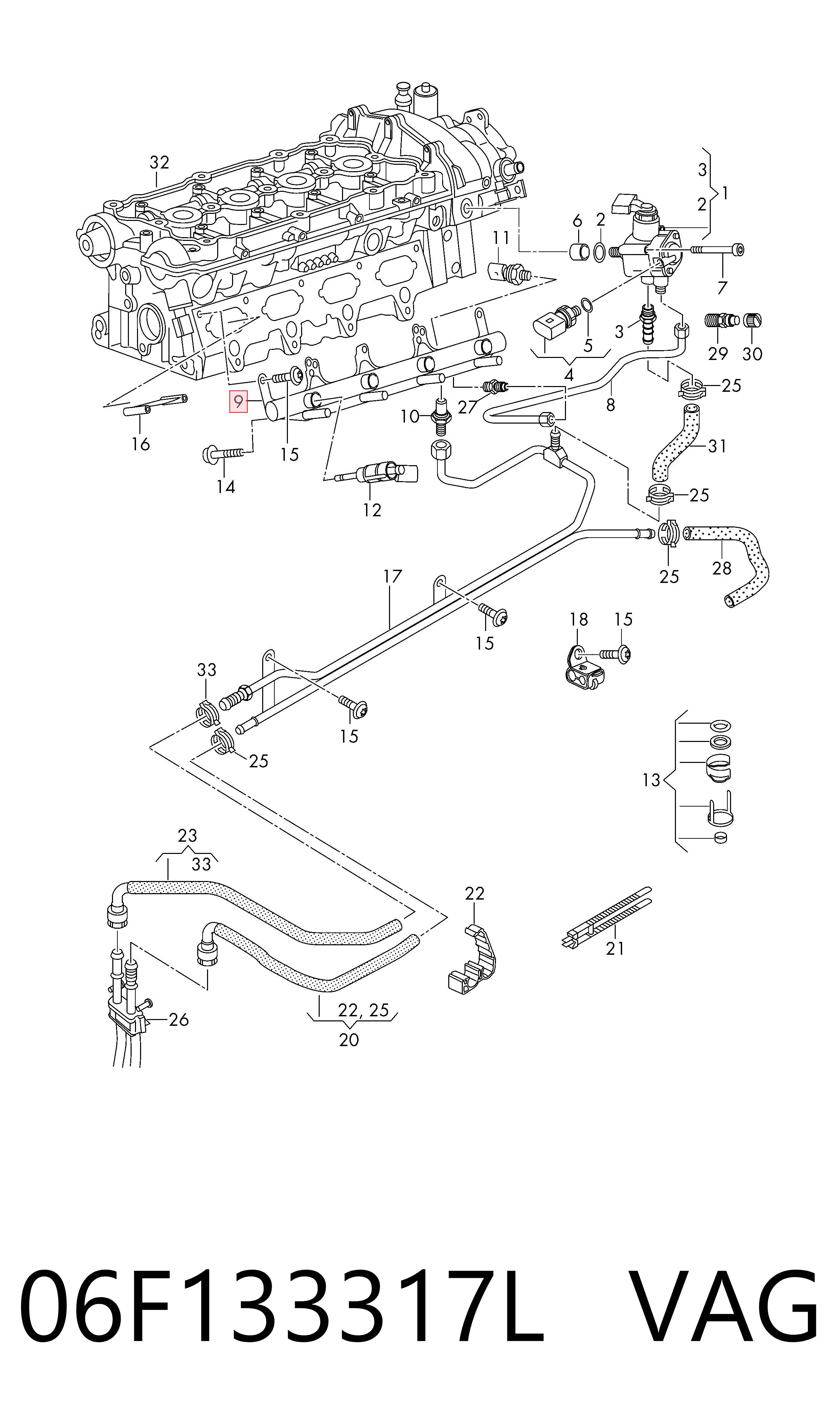 06F133317L VAG Розподільник палива