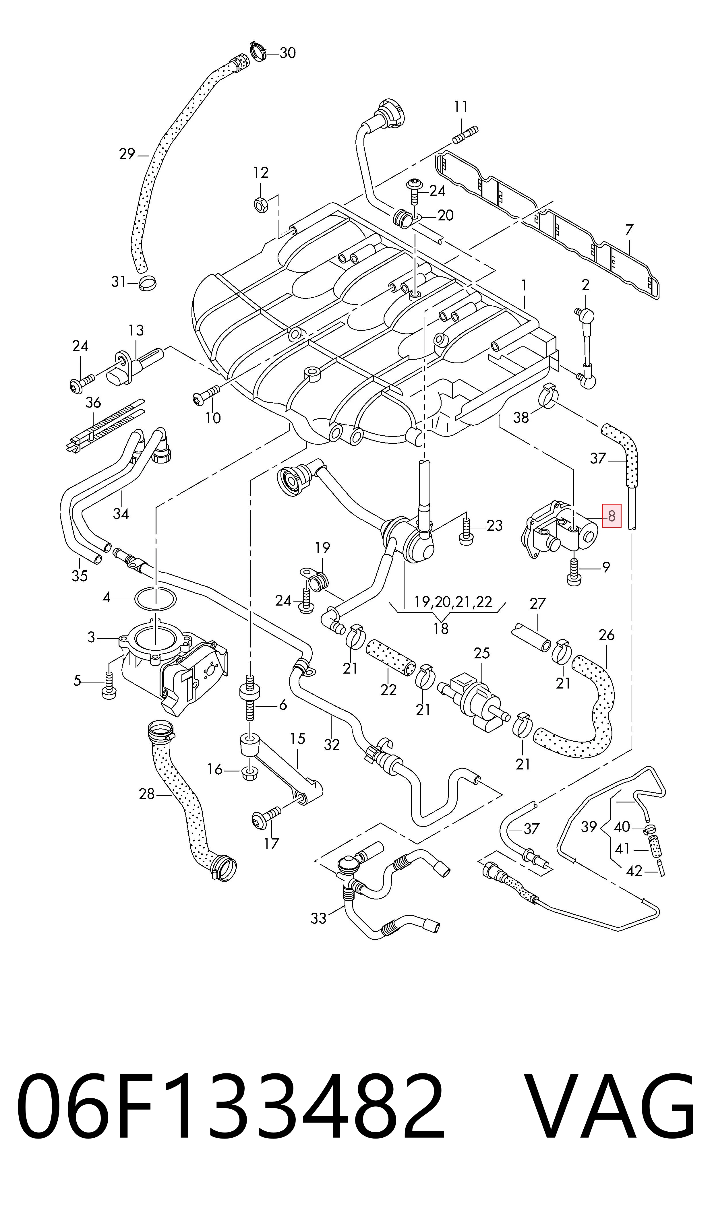 06F133482 VAG Регулятор дросельної заслінки