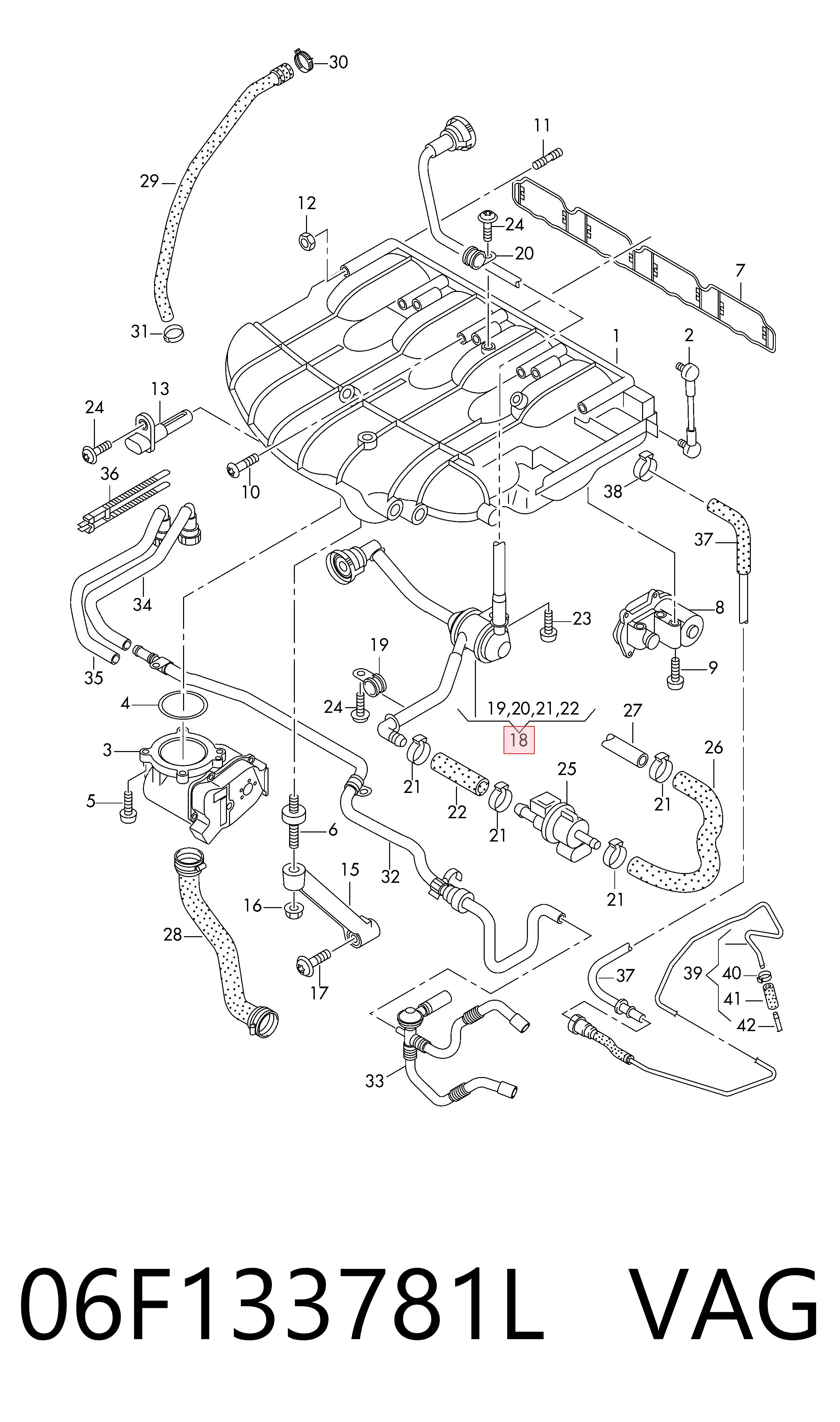 Клапан вентиляції бензобака VAG 06F133781L ціна, від 40.55 USD