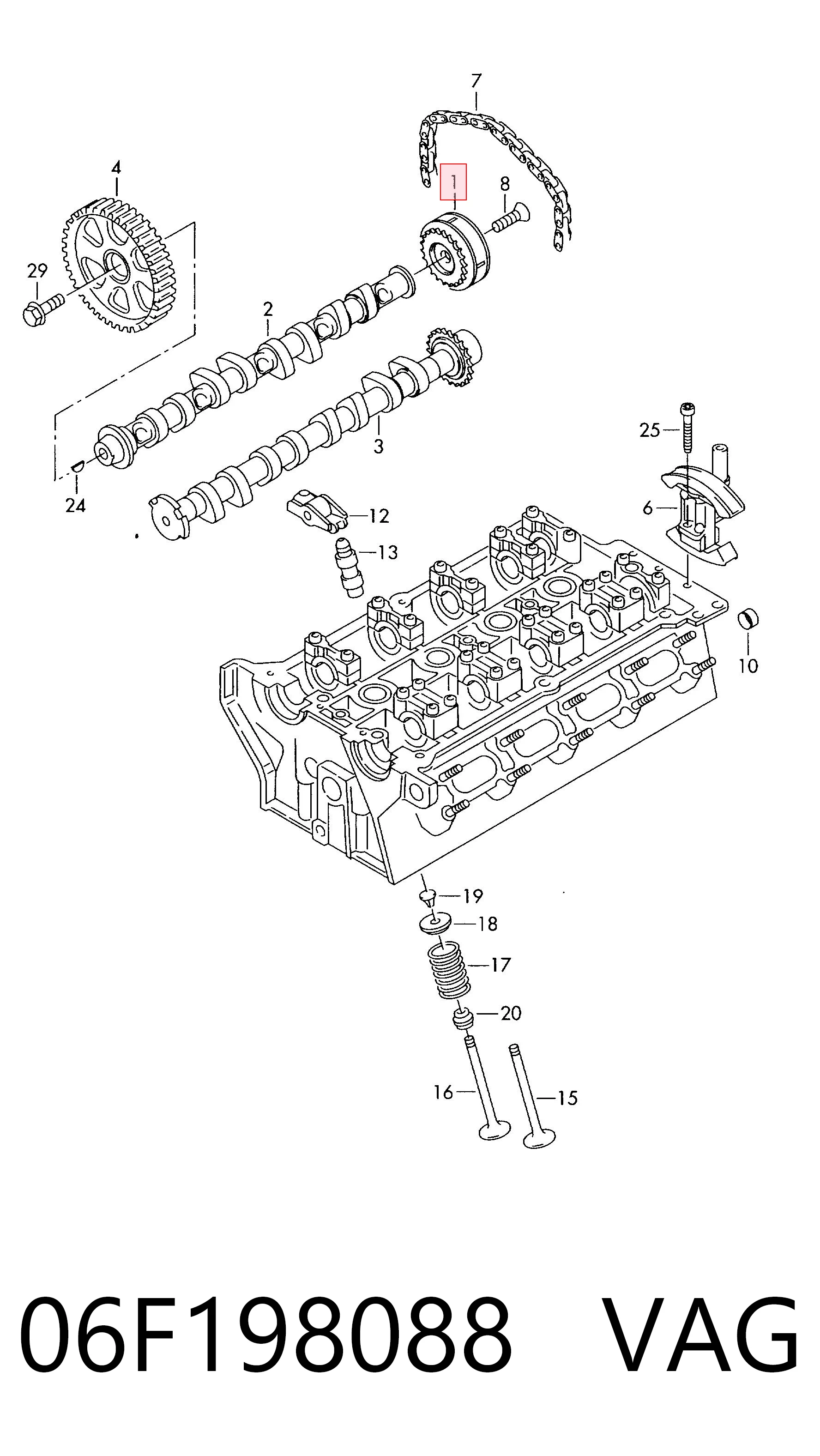 06F198088 VAG Регулятор фаз газорозподілу