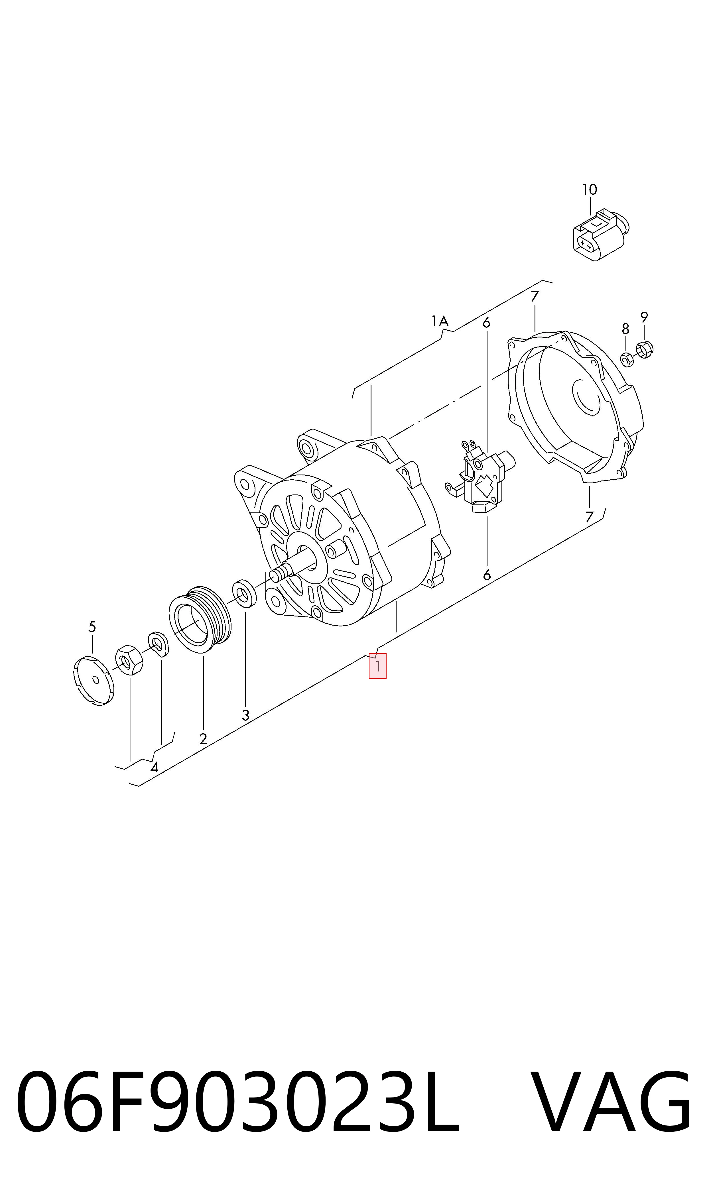 06F903023L VAG Авто генератор