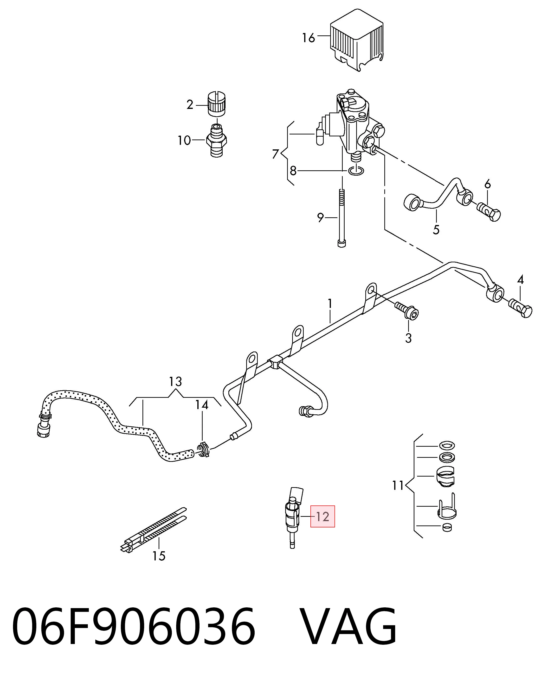 Паливні форсунки 06F906036 Bosch