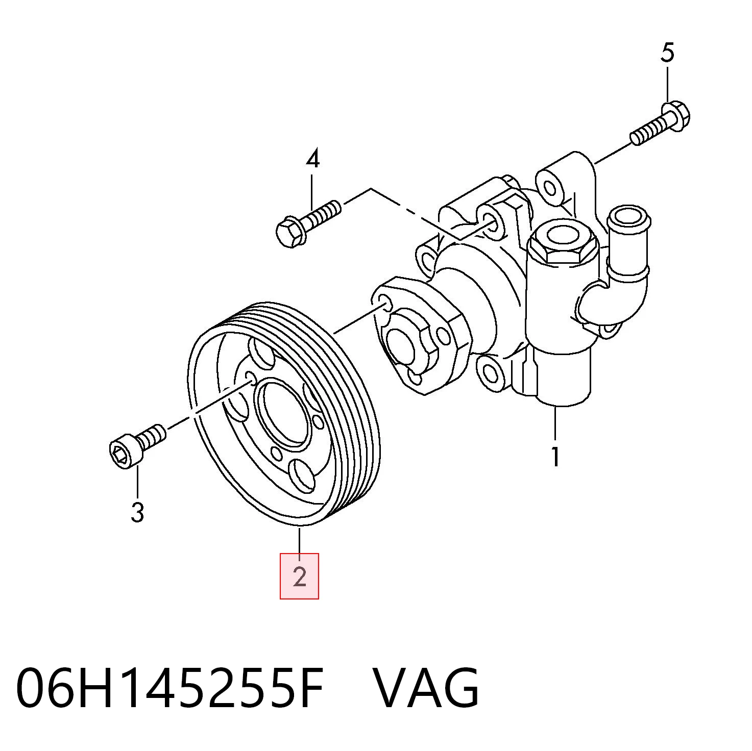 06H145255F VAG Шків насоса ГПК