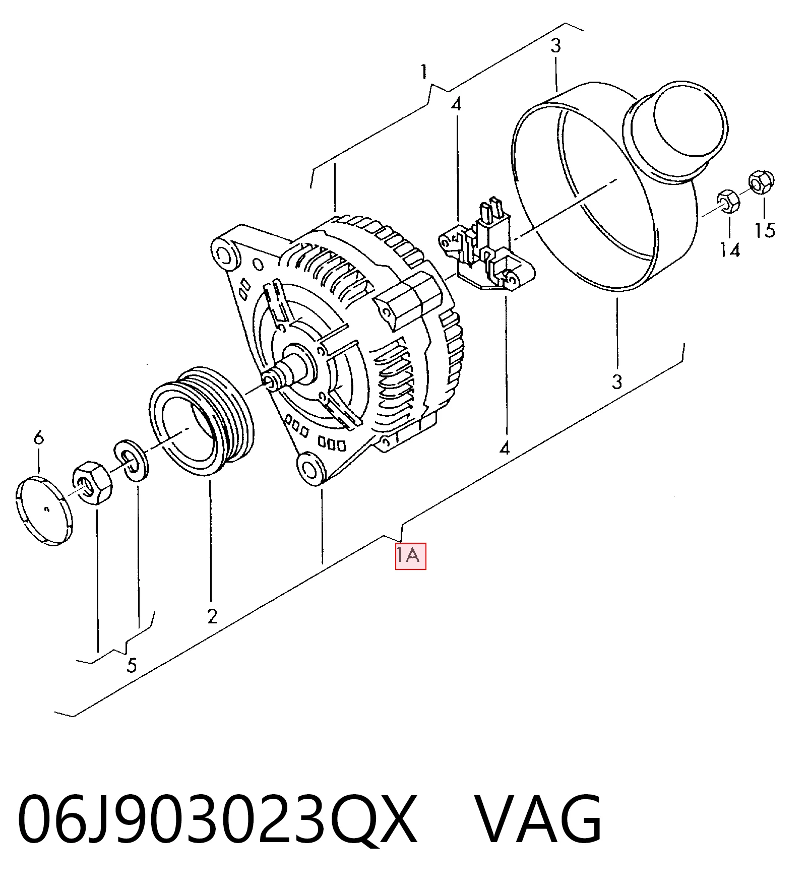 06J903023QX VAG Авто генератор