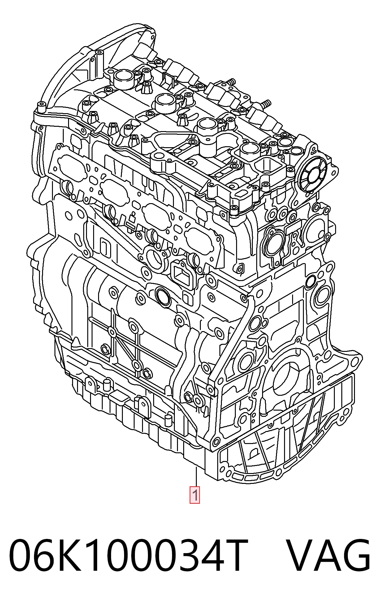 06K100034T VAG Мотор в зборі