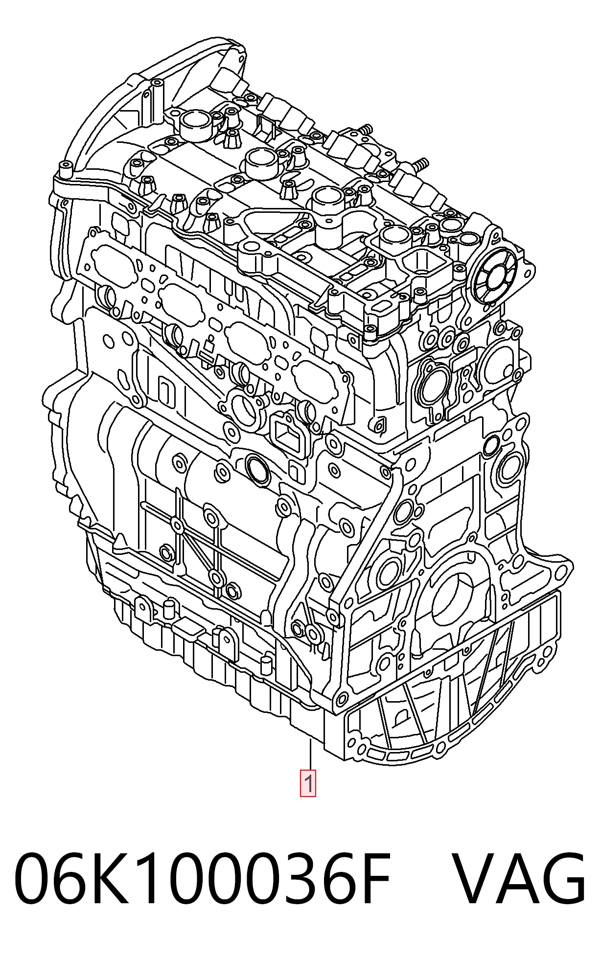 06K100036F VAG Мотор в зборі