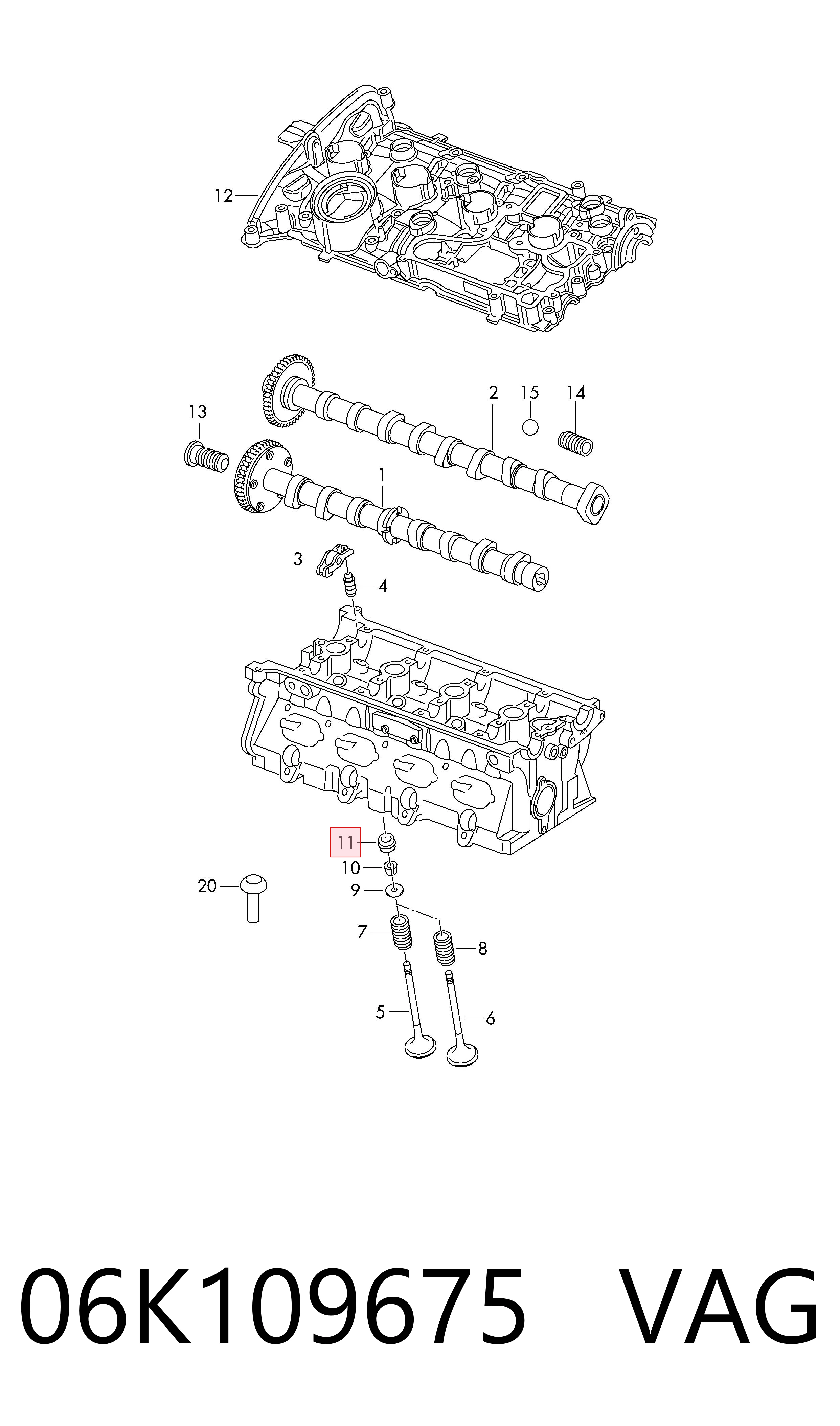 Купити Сальник клапана Skoda Octavia II A5 1Z3