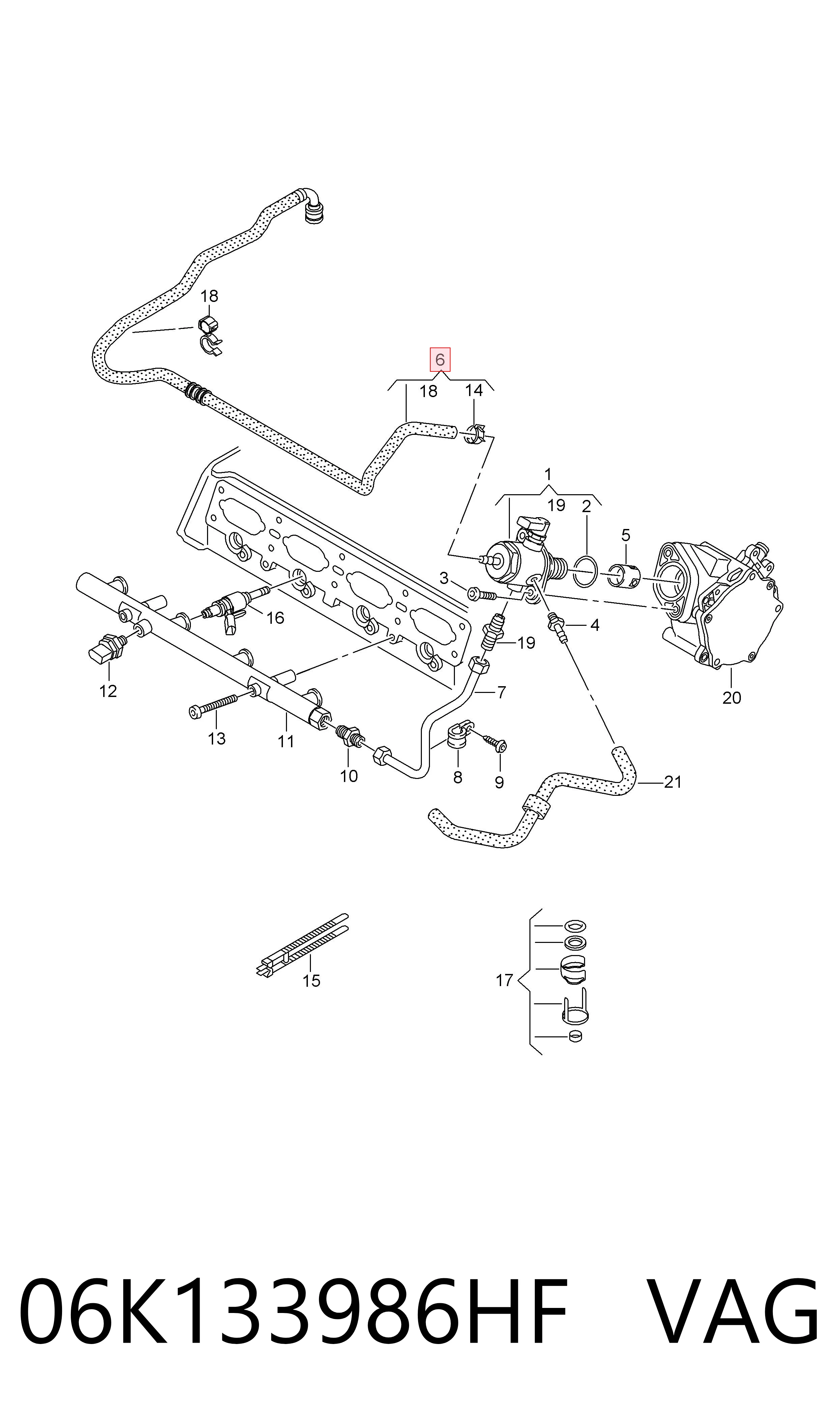  VAG 06K133986HF ціна, від 109.53 USD