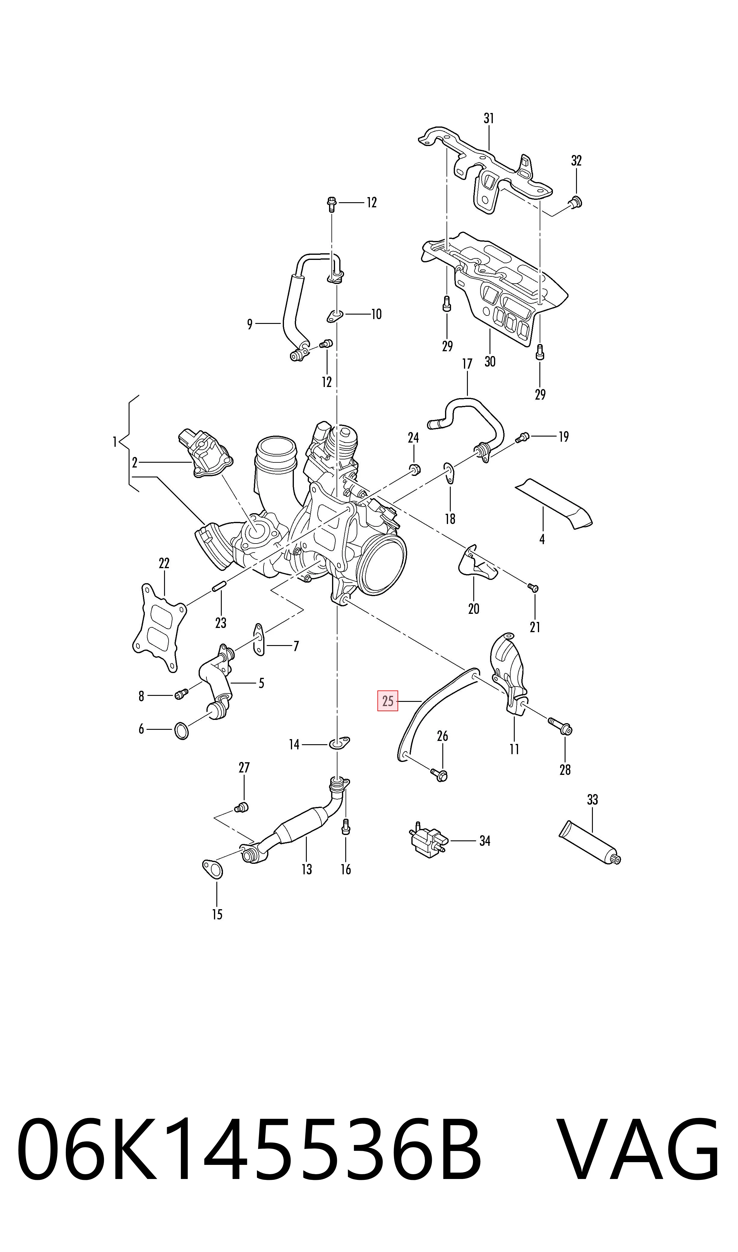  VAG 06K145536B ціна, від 1.27 USD