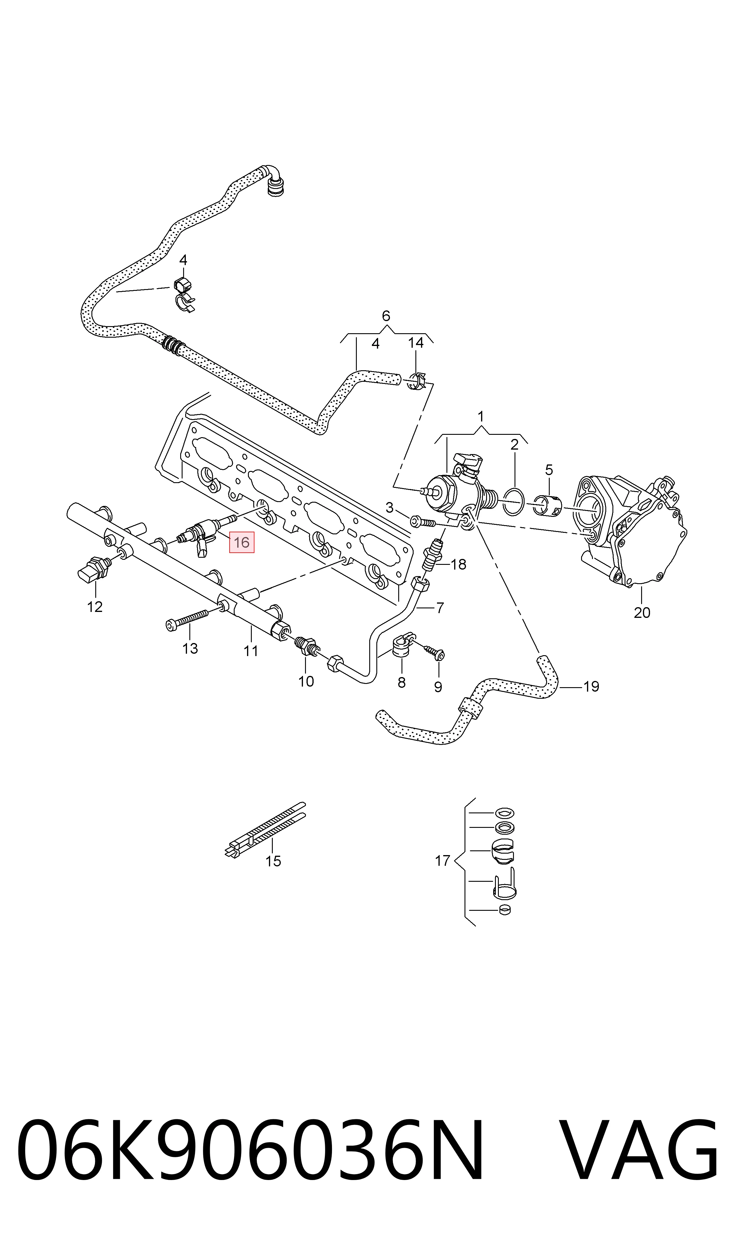 Форсунка паливна VAG 06K906036N ціна, від 29.25 USD
