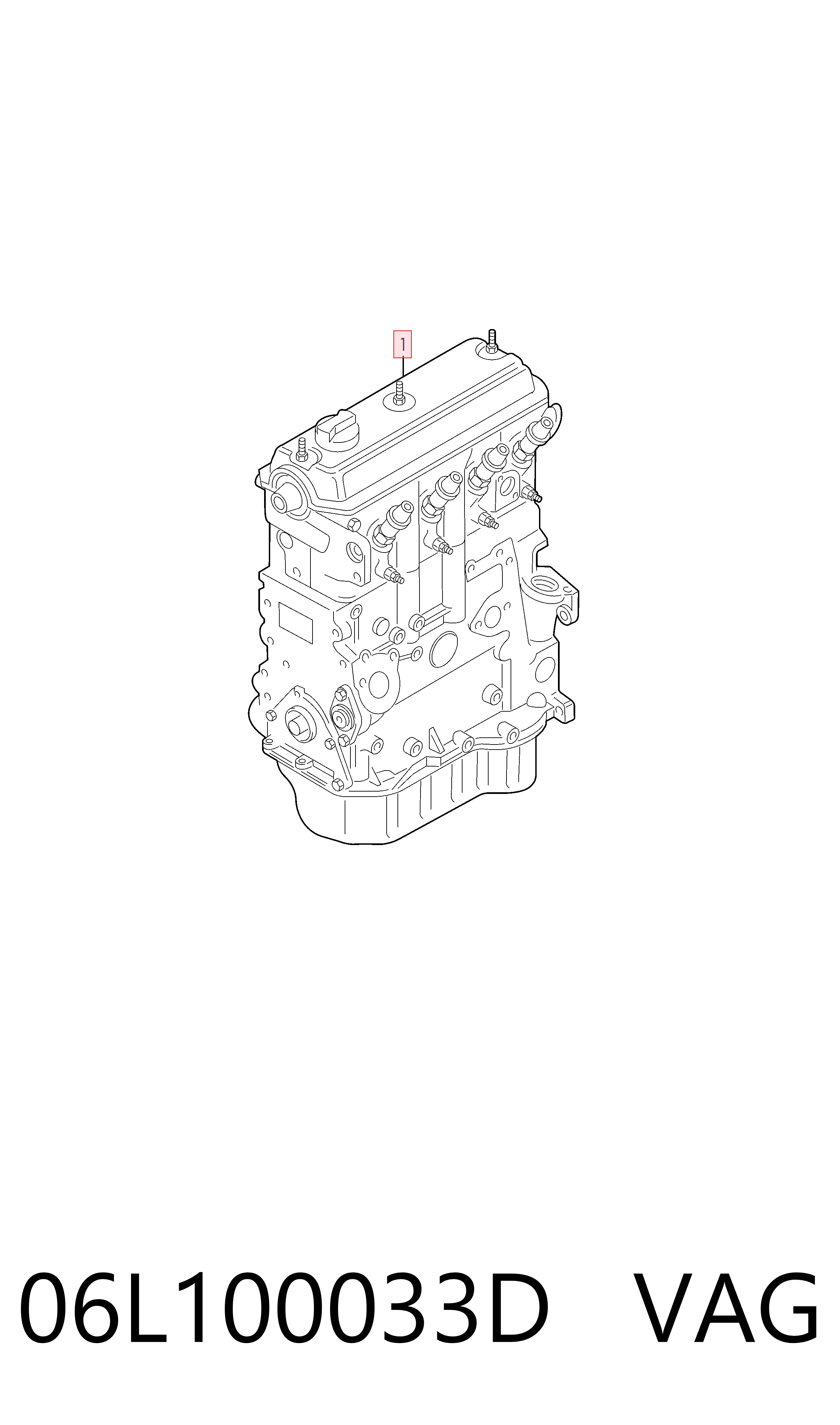 06L100033D VAG Мотор в зборі