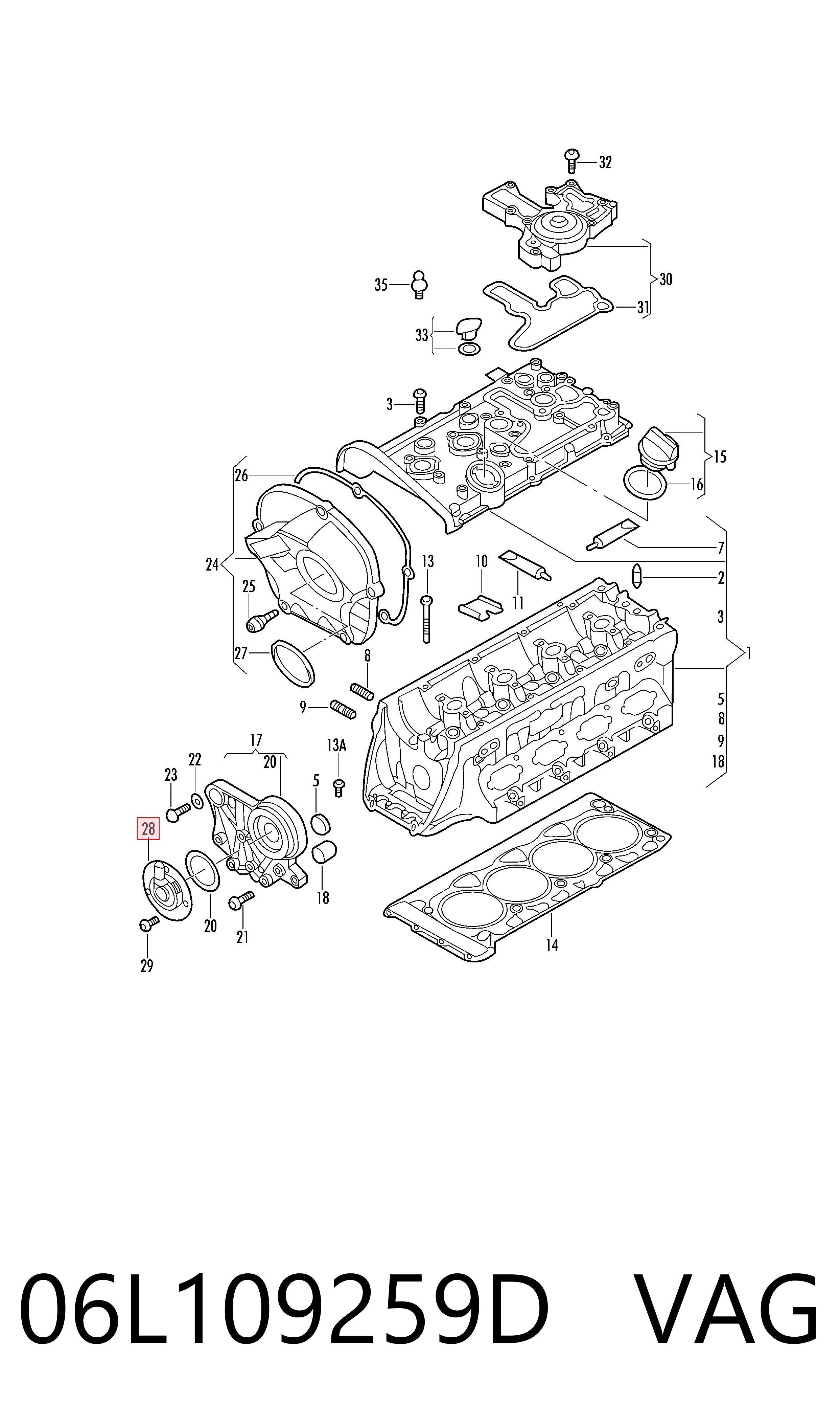 Купити 06L109259D VAG Клапан фазорегулятора