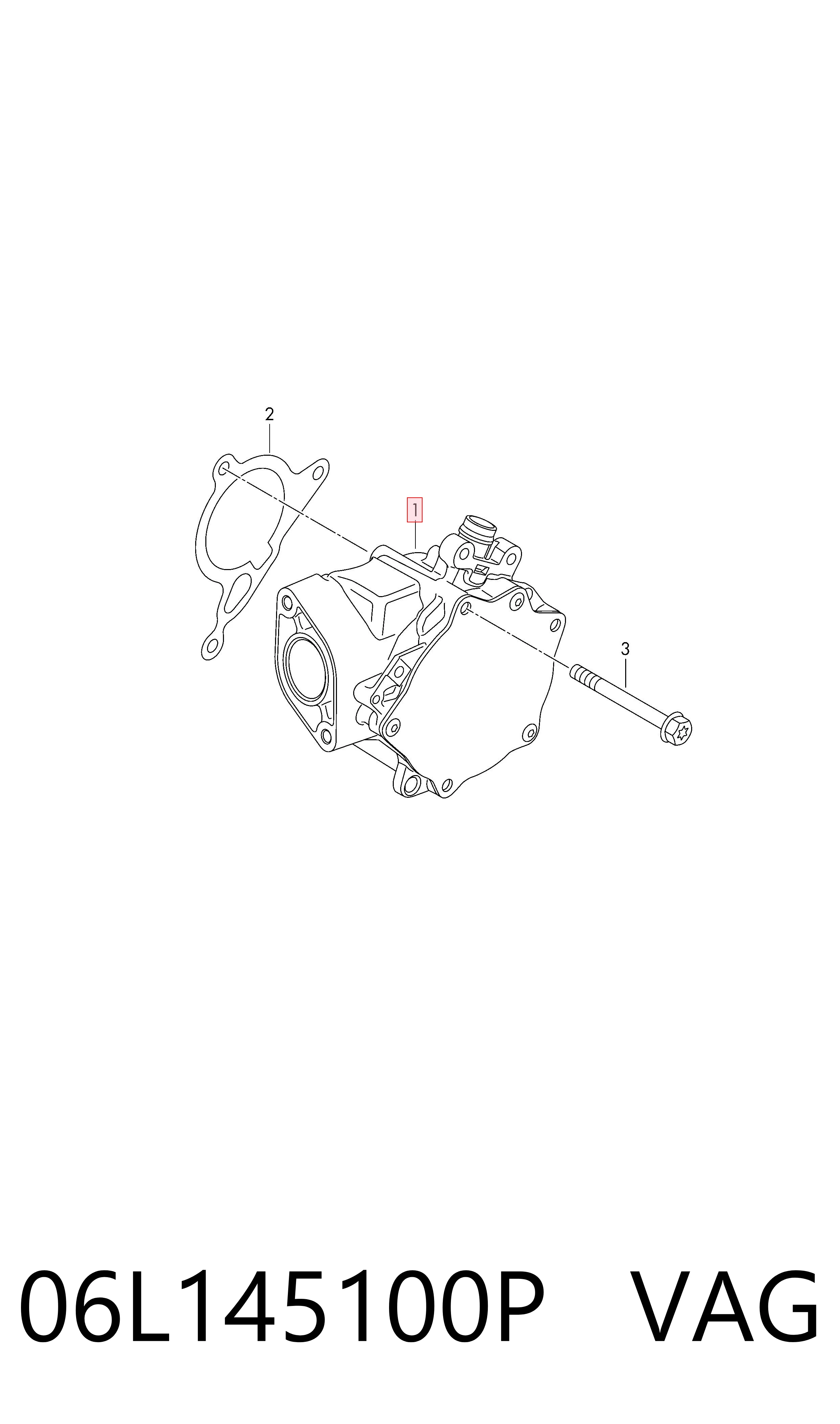 Насос вакуумний VAG 06L145100P ціна, від 126.55 USD
